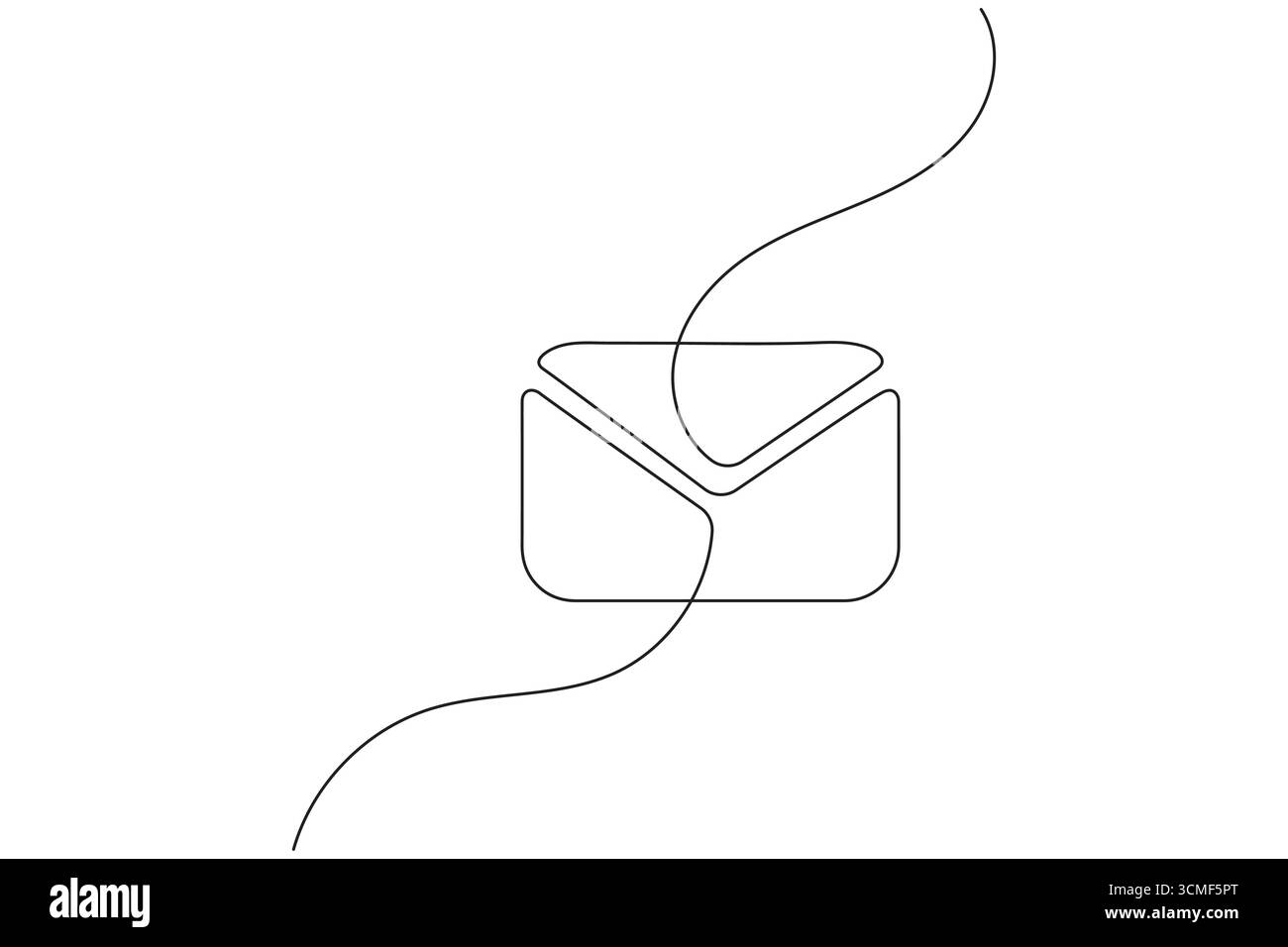 Enveloppe une ligne dessin vectoriel minimaliste Illustration de Vecteur