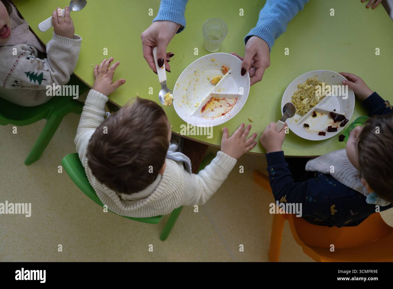 Vieilles-Forges (centre-ouest de la France) : illustration, crèche, petite enfance, garderie "les bambins d'Aunis", association de parents proposant des childca Banque D'Images
