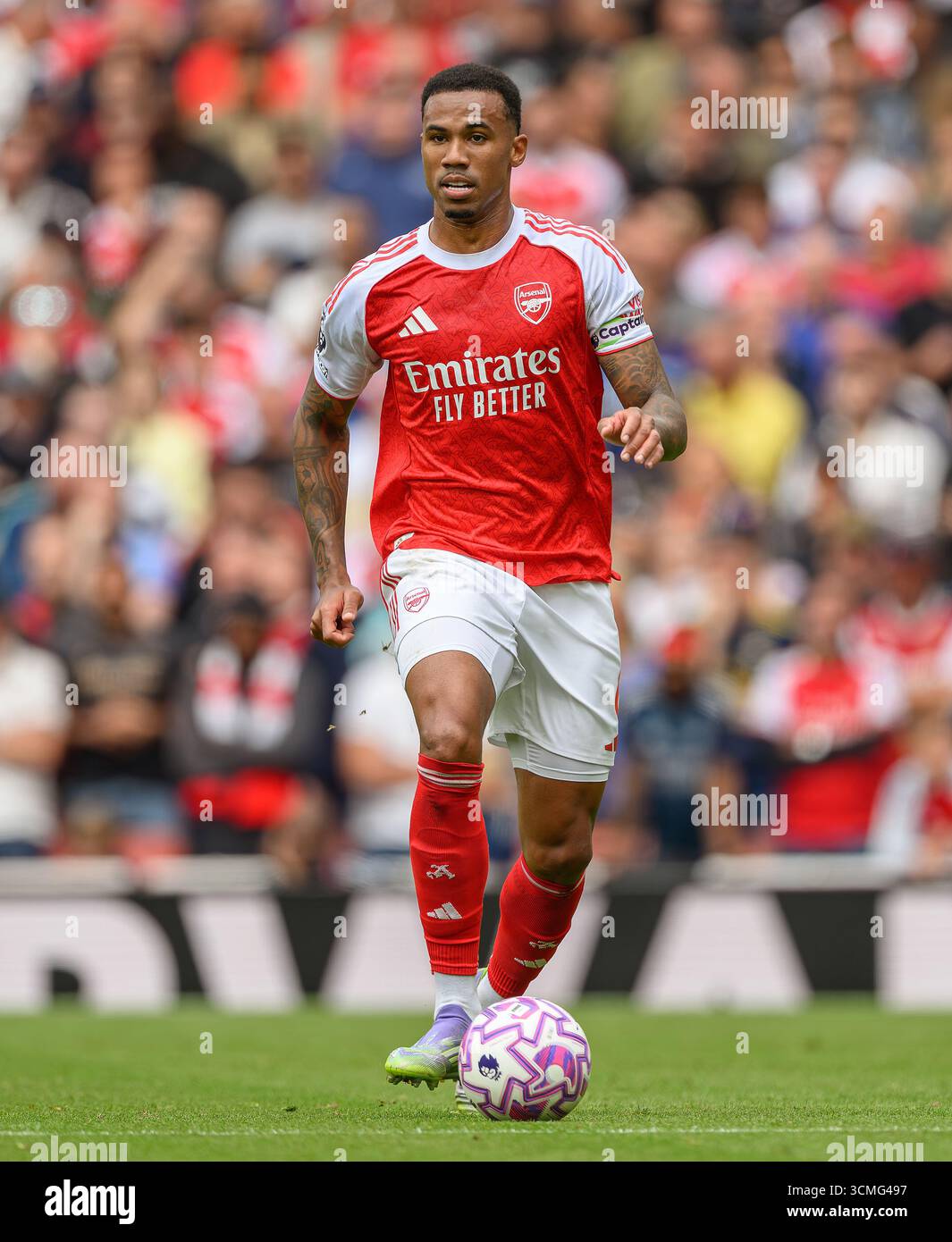 Arsenal v Nottingham Forest - premier League - Emirates Stadium. Gabriel d'Arsenal en action. Image : Mark pain / Alamy Live News Banque D'Images