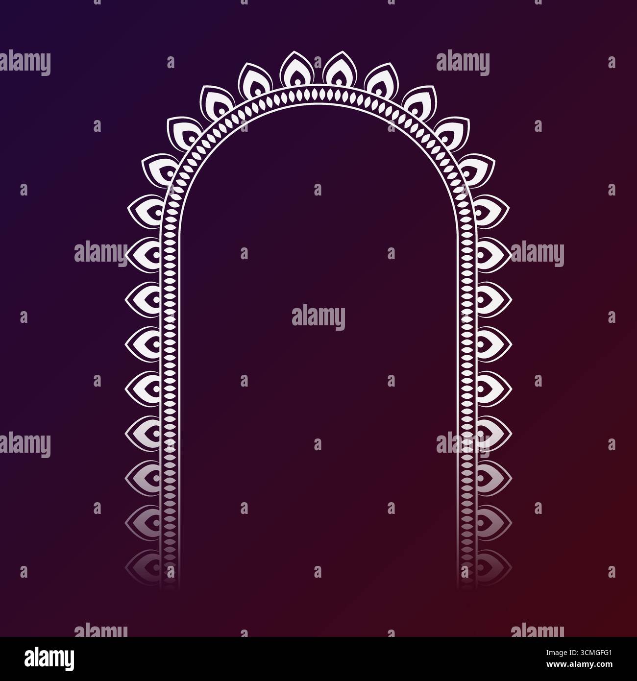 cadre, arche. Frontière de Durga Puja. activé. Durga Puja arrière-plan. Et. Conception de cadre Durga Puja Illustration de Vecteur