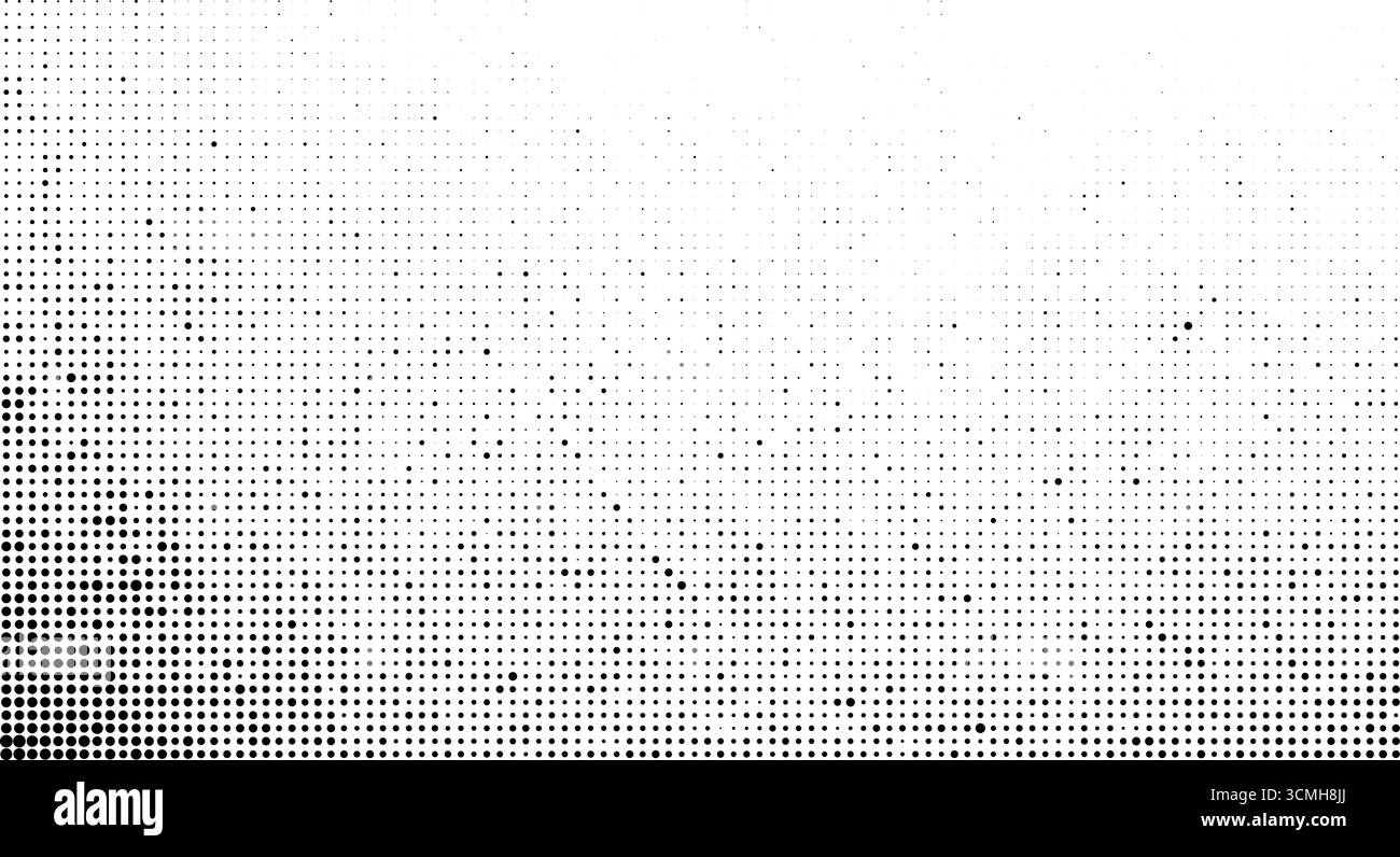 Texture granuleuse en pointillés demi-teintes. Fond grunge abstrait ponctué de gradient vectoriel Illustration de Vecteur