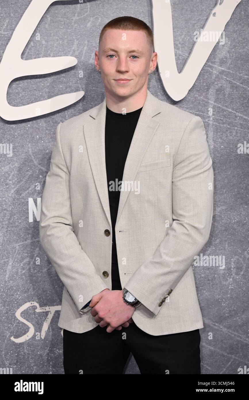 Londres, Royaume-Uni. 16 septembre 2025. Joshua Barry arrive à la première britannique de Steve, au cinéma Curzon Mayfair. Le crédit photo devrait se lire comme suit : Matt Crossick/Empics/Alamy Live News Banque D'Images