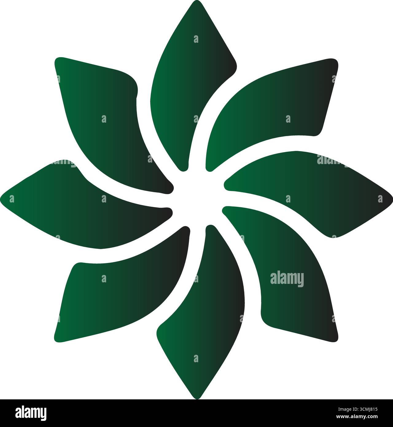 Fleur abs Tack fleur fleur abstrait fleur colorée nature symbole géométrique Illustration de Vecteur