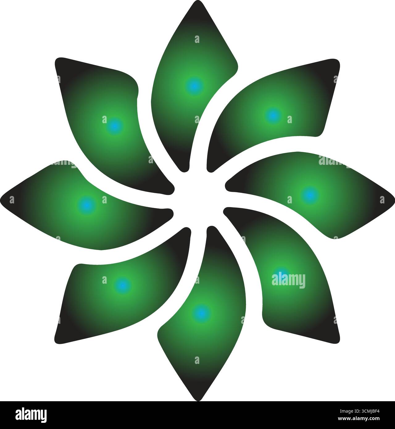 Fleur abs Tack fleur fleur abstrait fleur colorée nature symbole géométrique Illustration de Vecteur