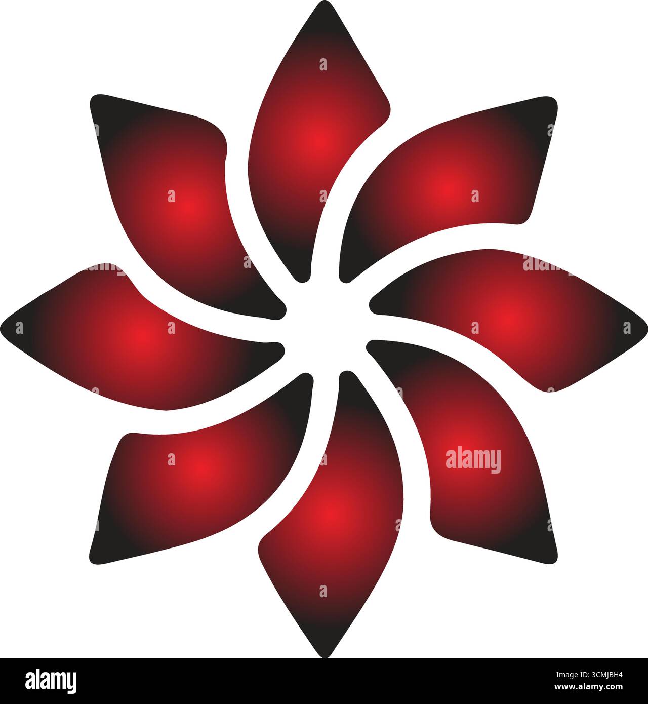 Fleur abs Tack fleur fleur abstrait fleur colorée nature symbole géométrique Illustration de Vecteur