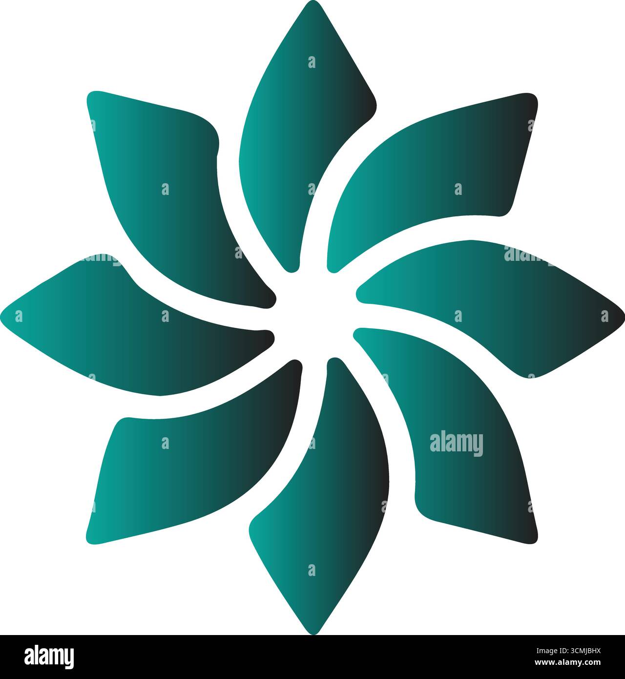 Fleur abs Tack fleur fleur abstrait fleur colorée nature symbole géométrique Illustration de Vecteur