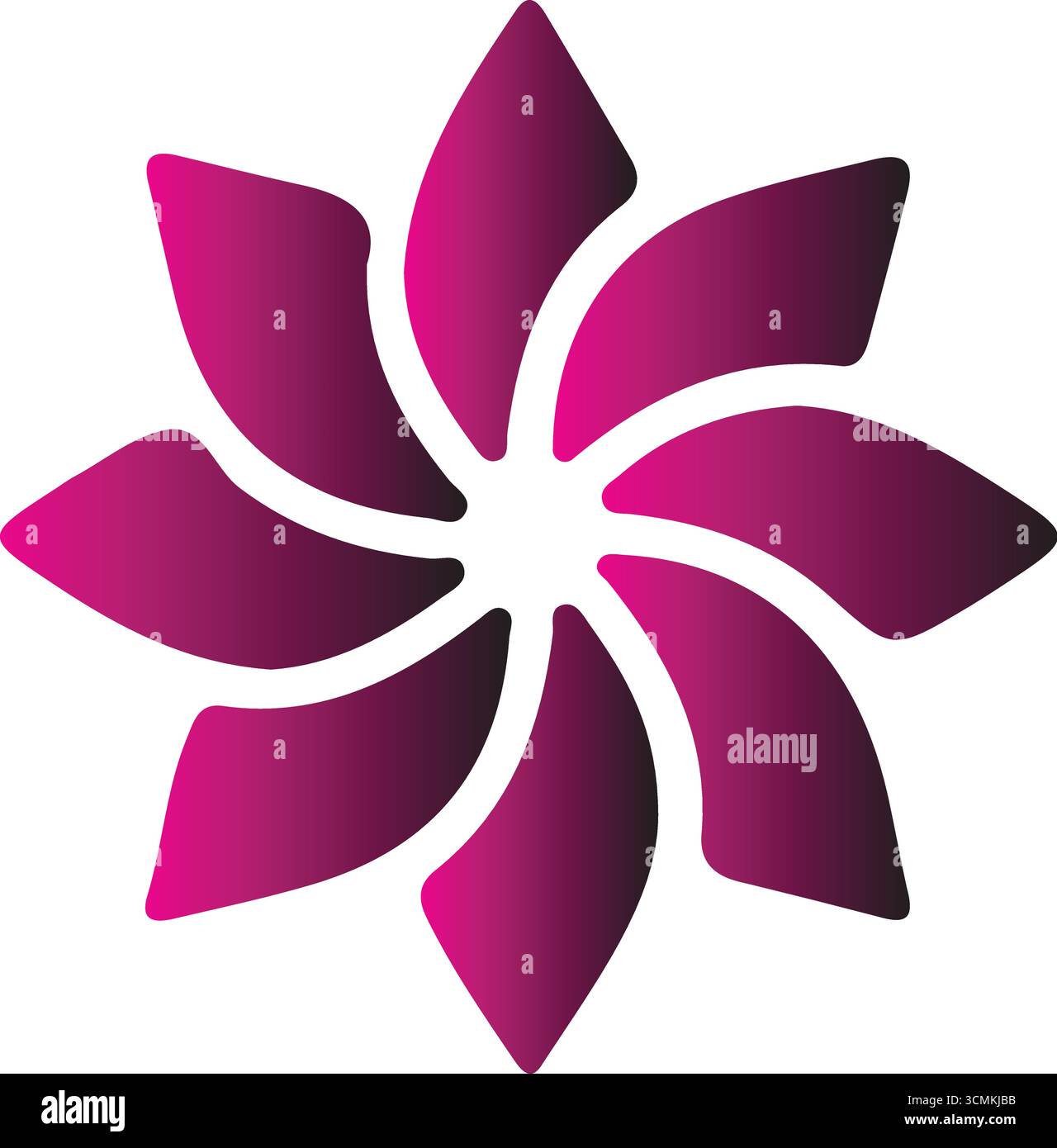 Fleur abs Tack fleur fleur abstrait fleur colorée nature symbole géométrique Illustration de Vecteur