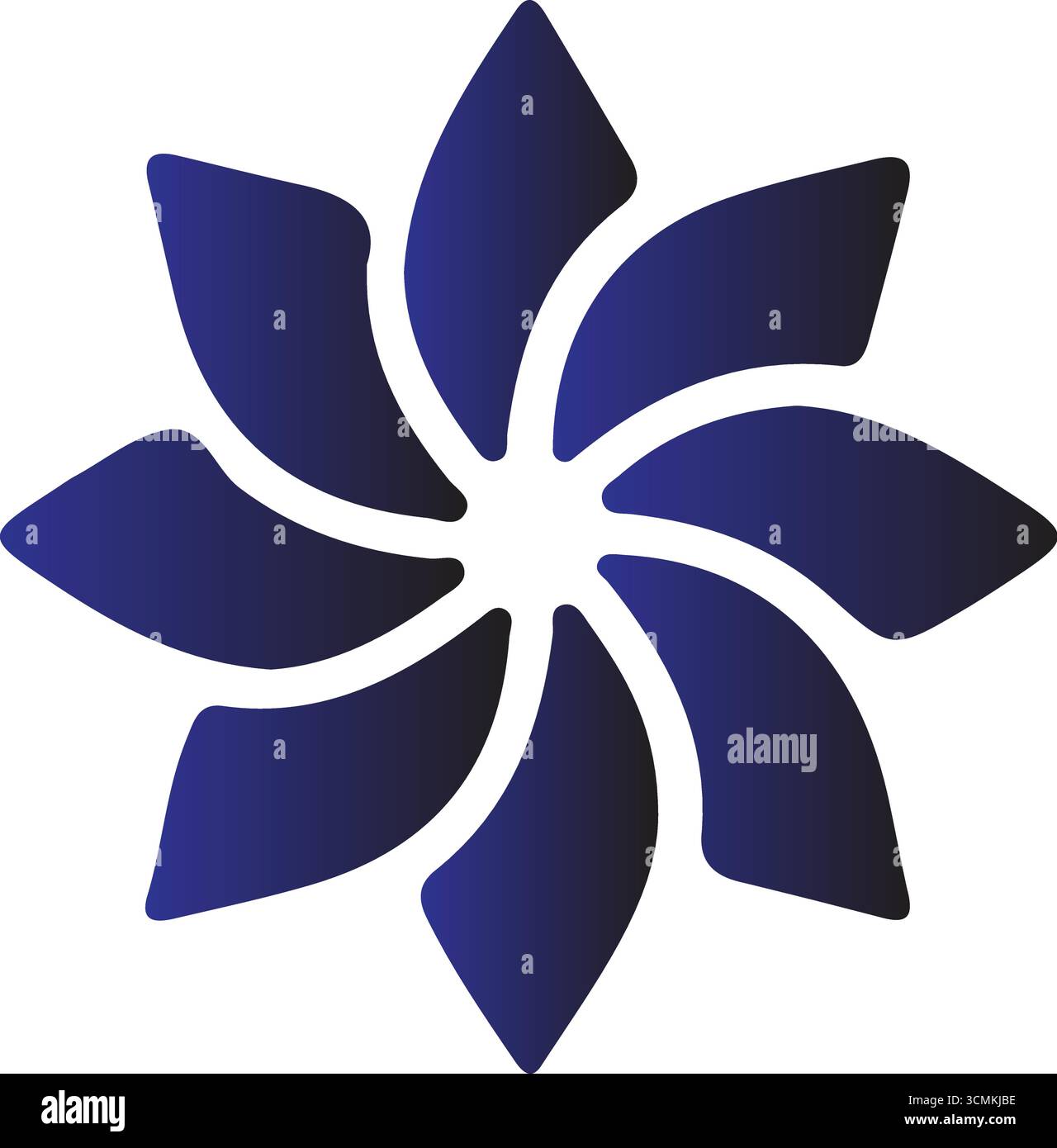 Fleur abs Tack fleur fleur abstrait fleur colorée nature symbole géométrique Illustration de Vecteur