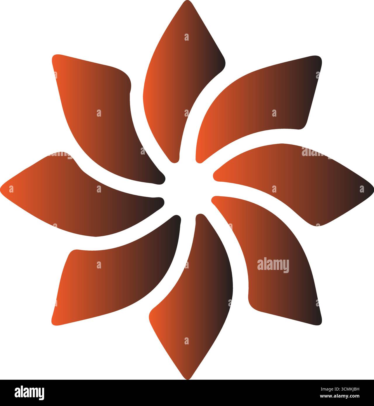 Fleur abs Tack fleur fleur abstrait fleur colorée nature symbole géométrique Illustration de Vecteur