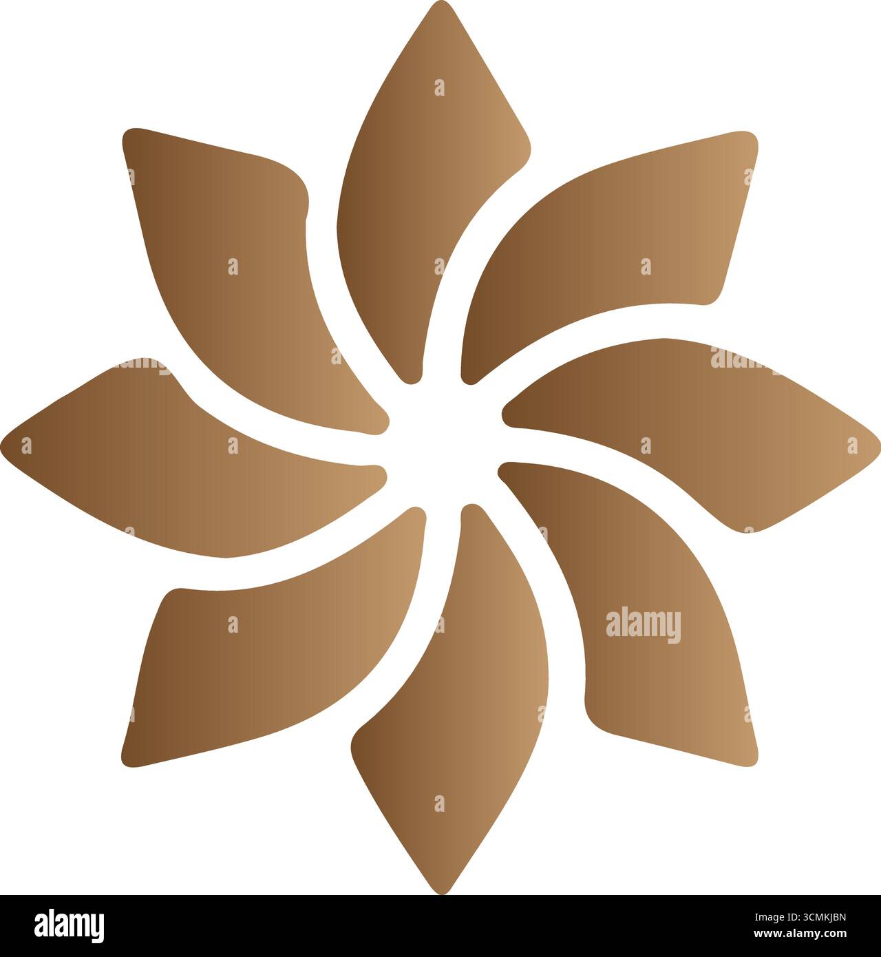 Fleur abs Tack fleur fleur abstrait fleur colorée nature symbole géométrique Illustration de Vecteur