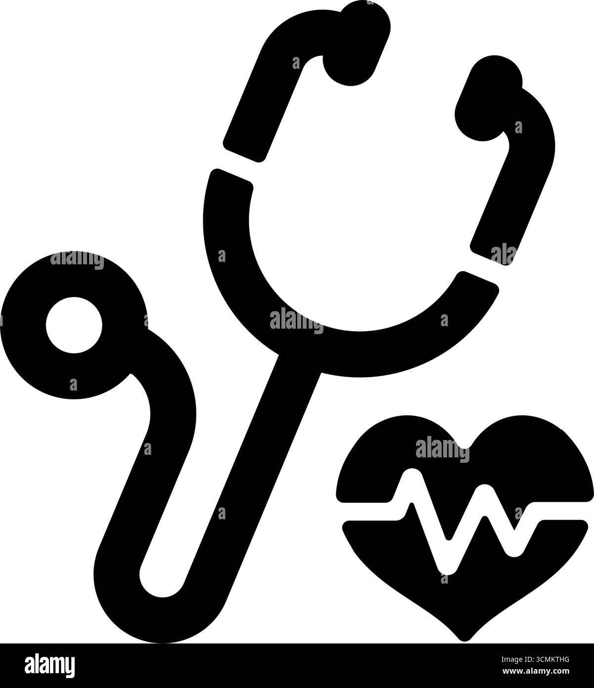 Illustration de l'icône du vecteur stéthoscope médical Illustration de Vecteur