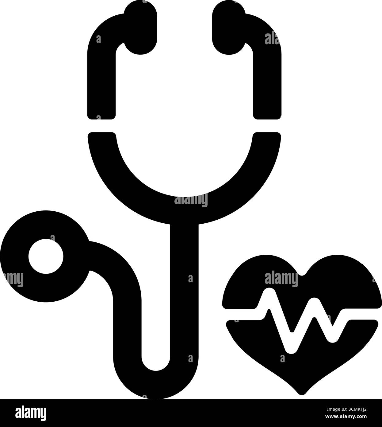 Illustration de l'icône du vecteur stéthoscope médical Illustration de Vecteur