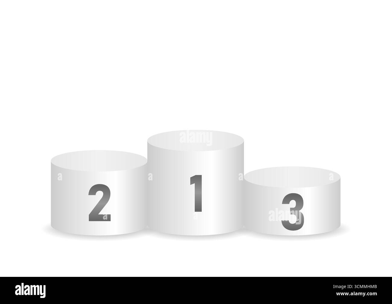 Sport remporte le podium pour la première, la deuxième et la troisième place. Podiums sport sur pied. Stand du vainqueur du podium. Illustration vectorielle isolée sur fond blanc. Illustration de Vecteur