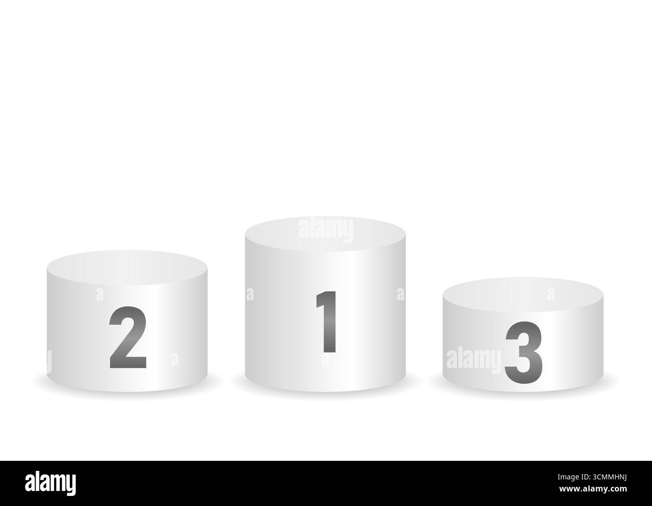 Sport remporte le podium pour la première, la deuxième et la troisième place. Podiums sport sur pied. Stand du vainqueur du podium. Illustration vectorielle isolée sur fond blanc. Illustration de Vecteur