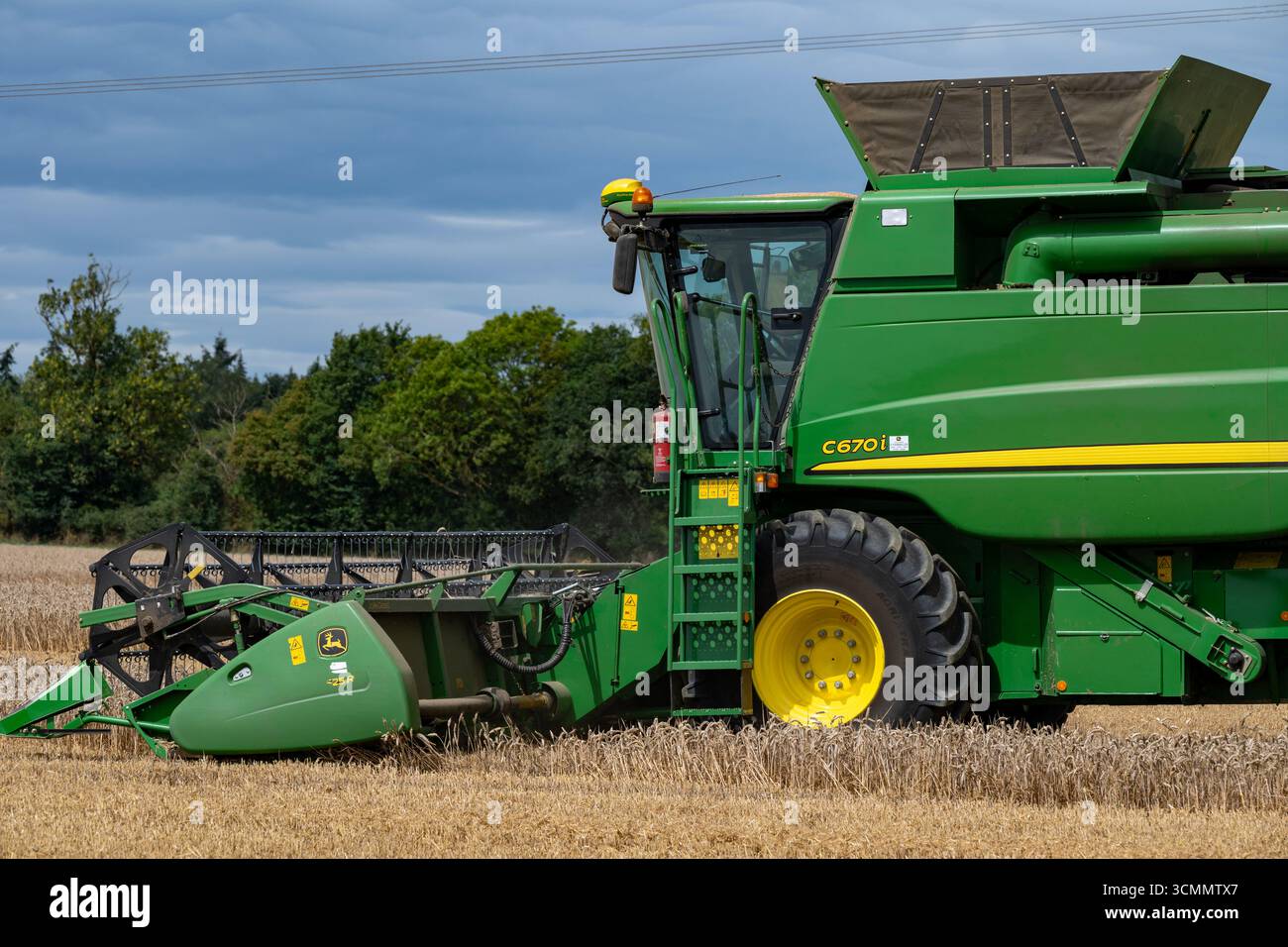 Récolte de blé Wickham Market Suffolk UK Banque D'Images