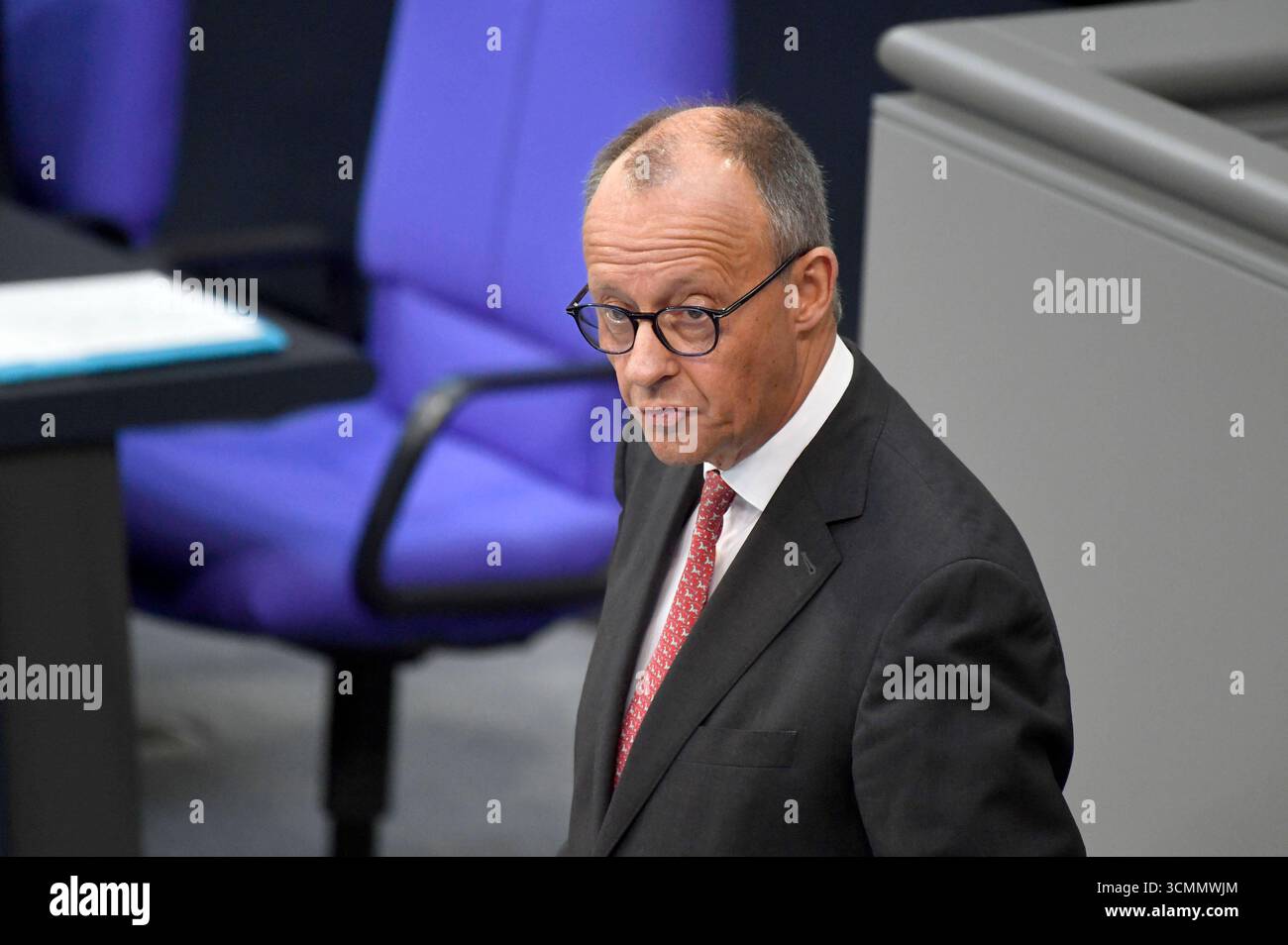 Friedrich Merz dans der 24. Sitzung des 21. Deutschen Bundestages im Reichstagsgebäude. Berlin, 17.09.2025 *** Friedrich Merz à la 24e session du 21 Bundestag allemand dans le bâtiment du Reichstag Berlin, 17 09 2025 Foto :XF.xKernx/xFuturexImagex bundestagssitzung24 5940 Banque D'Images