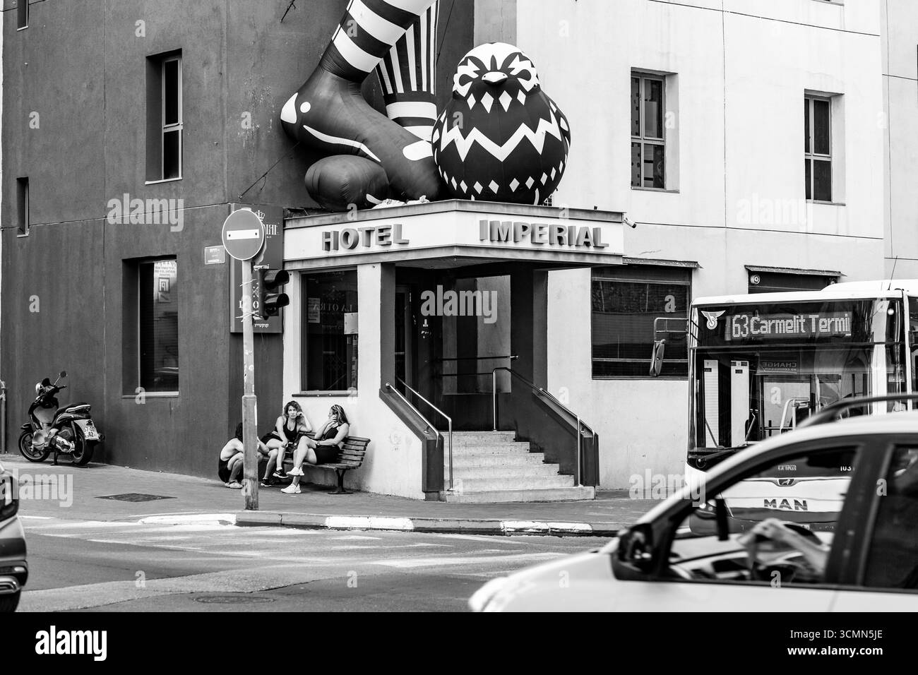 Tel Aviv, Israël - 12 octobre 2023 - vue sur la rue depuis les quartiers centraux de tel Aviv, Israël. Banque D'Images