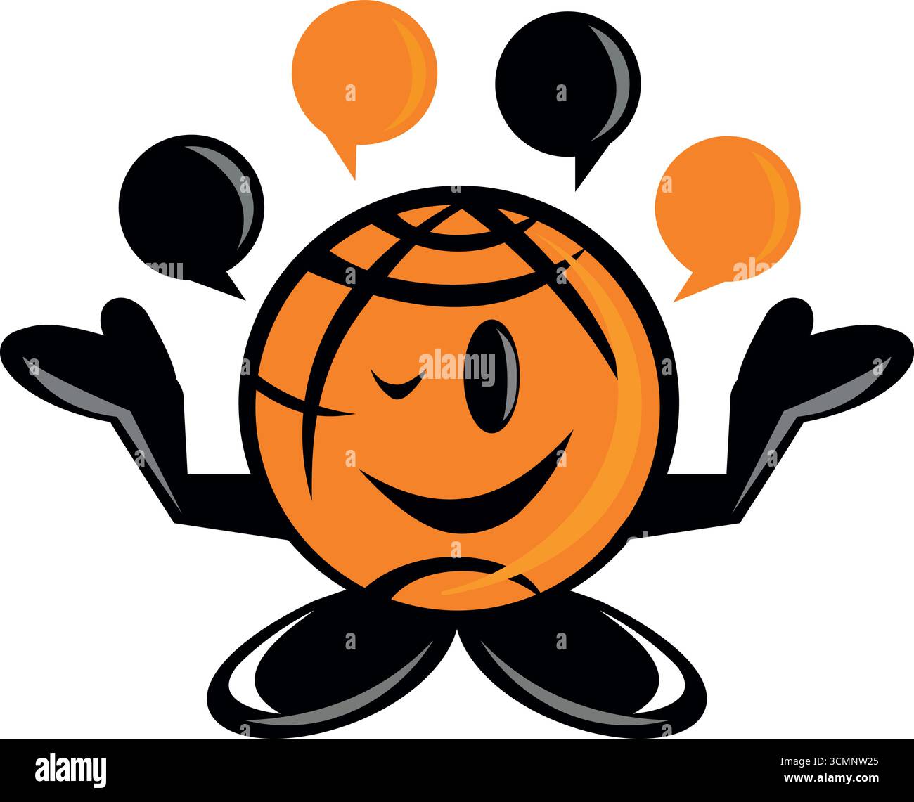 Global Communication Logo Design Template Vector Illustration de Vecteur