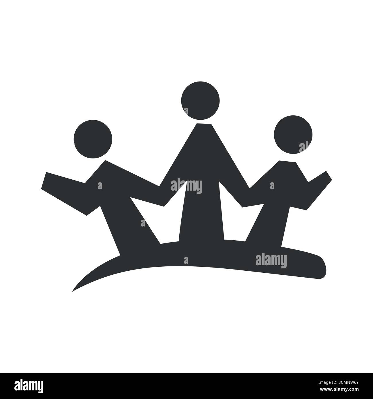 Modèle d'éléments d'icône du logo de la communauté internationale. Vecteur de modèle de logo humain communautaire. Soins de santé communautaires. Logo abstrait de la communauté. La santé communautaire. Illustration de Vecteur