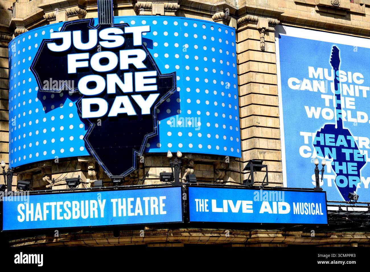 Londres, Royaume-Uni. 'Just for One Day' The Live Aid musical - au Shaftesbury Theatre. Septembre 2025 Banque D'Images