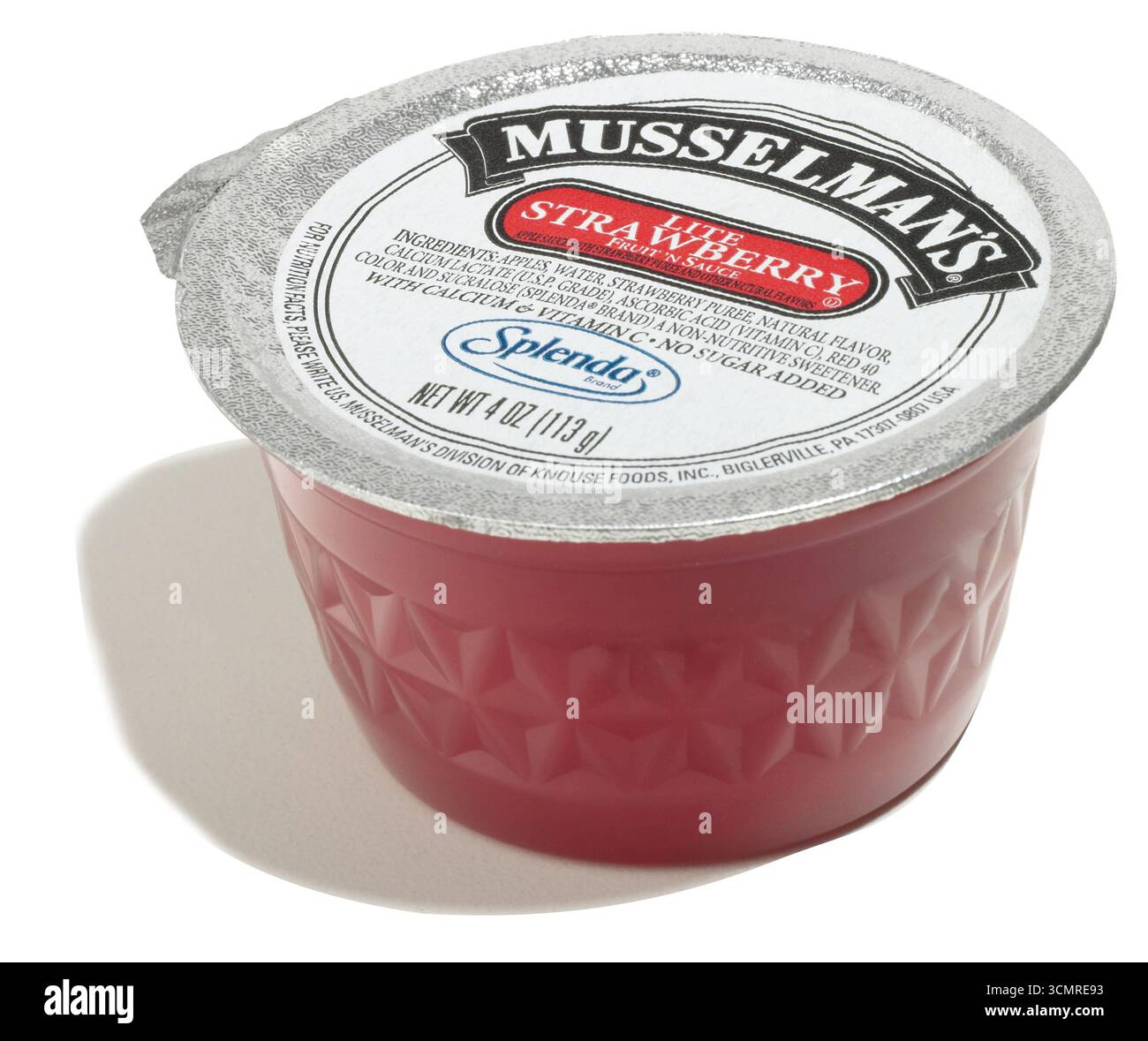 applesauce sur fond blanc Banque D'Images