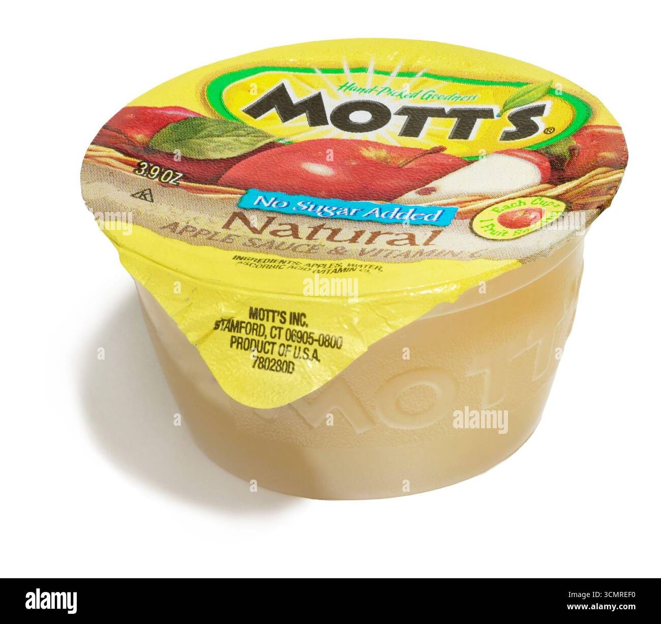 applesauce sur fond blanc Banque D'Images