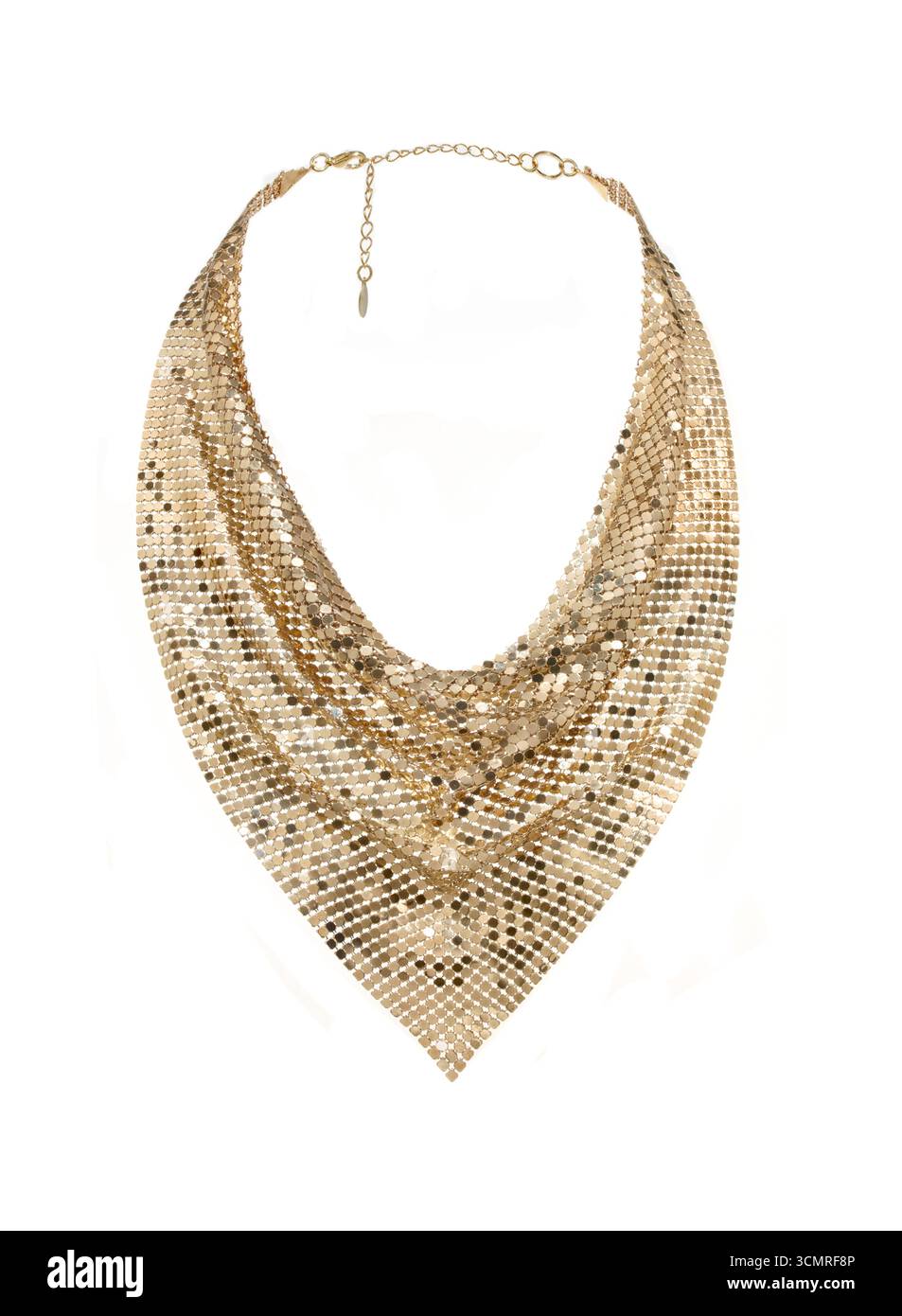 collier en or sur fond blanc Banque D'Images collier en or sur fond blanc Banque D'Images