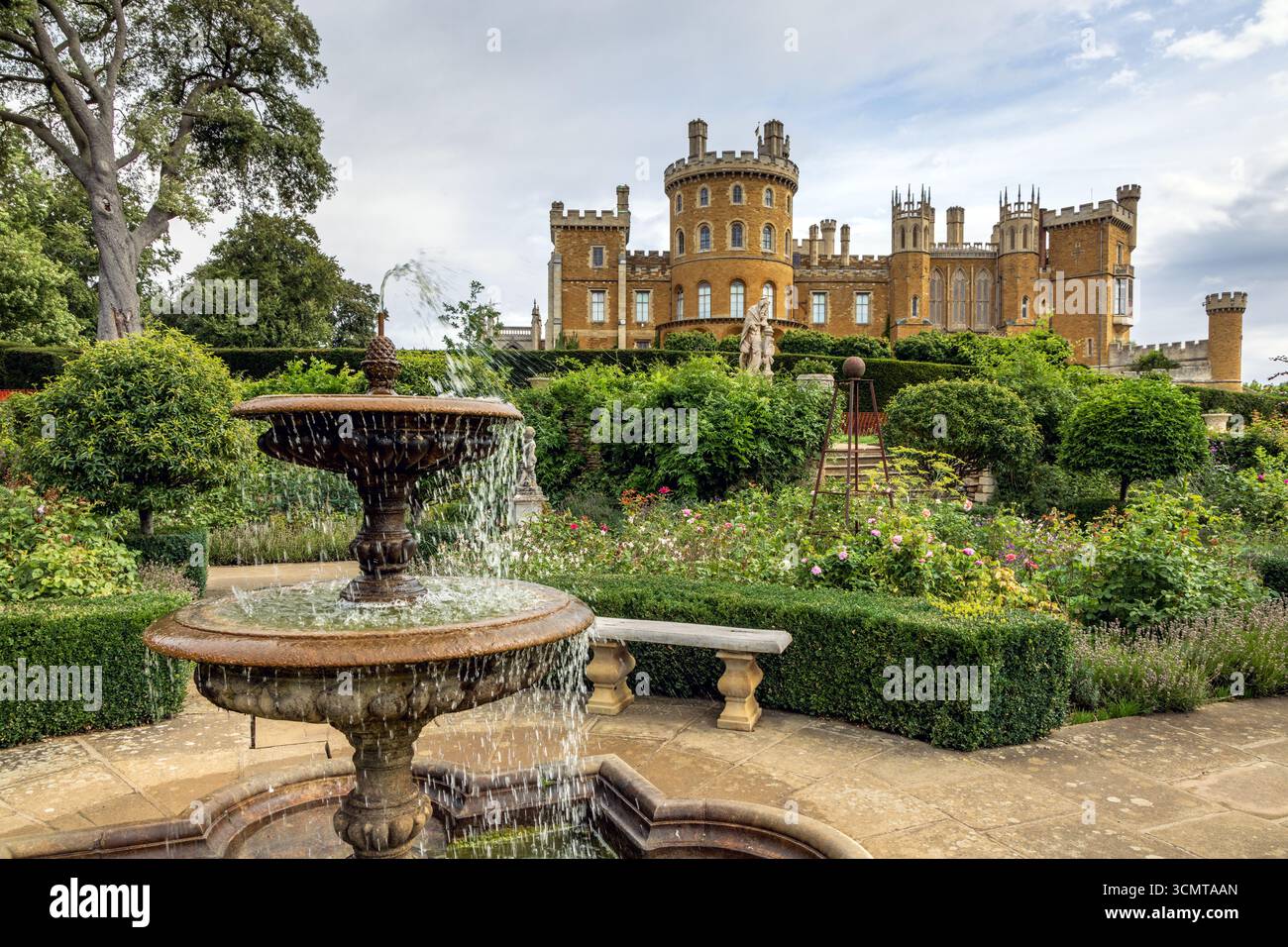 Château de Belvoir, une demeure seigneuriale dans le Leicestershire, Angleterre, RU Banque D'Images