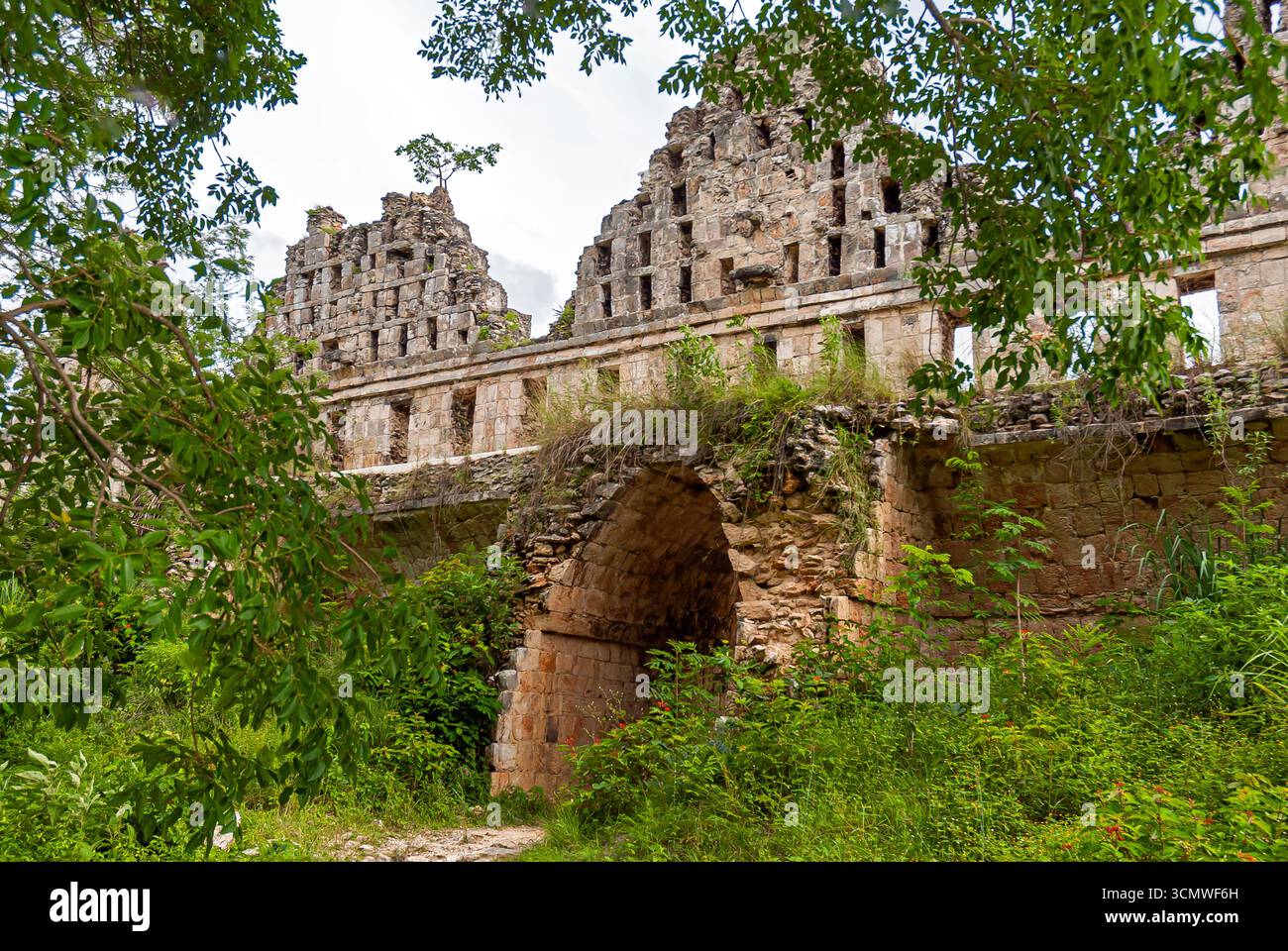 Visite à Uxmal, site archéologique maya, Yucatán, Mexique Banque D'Images