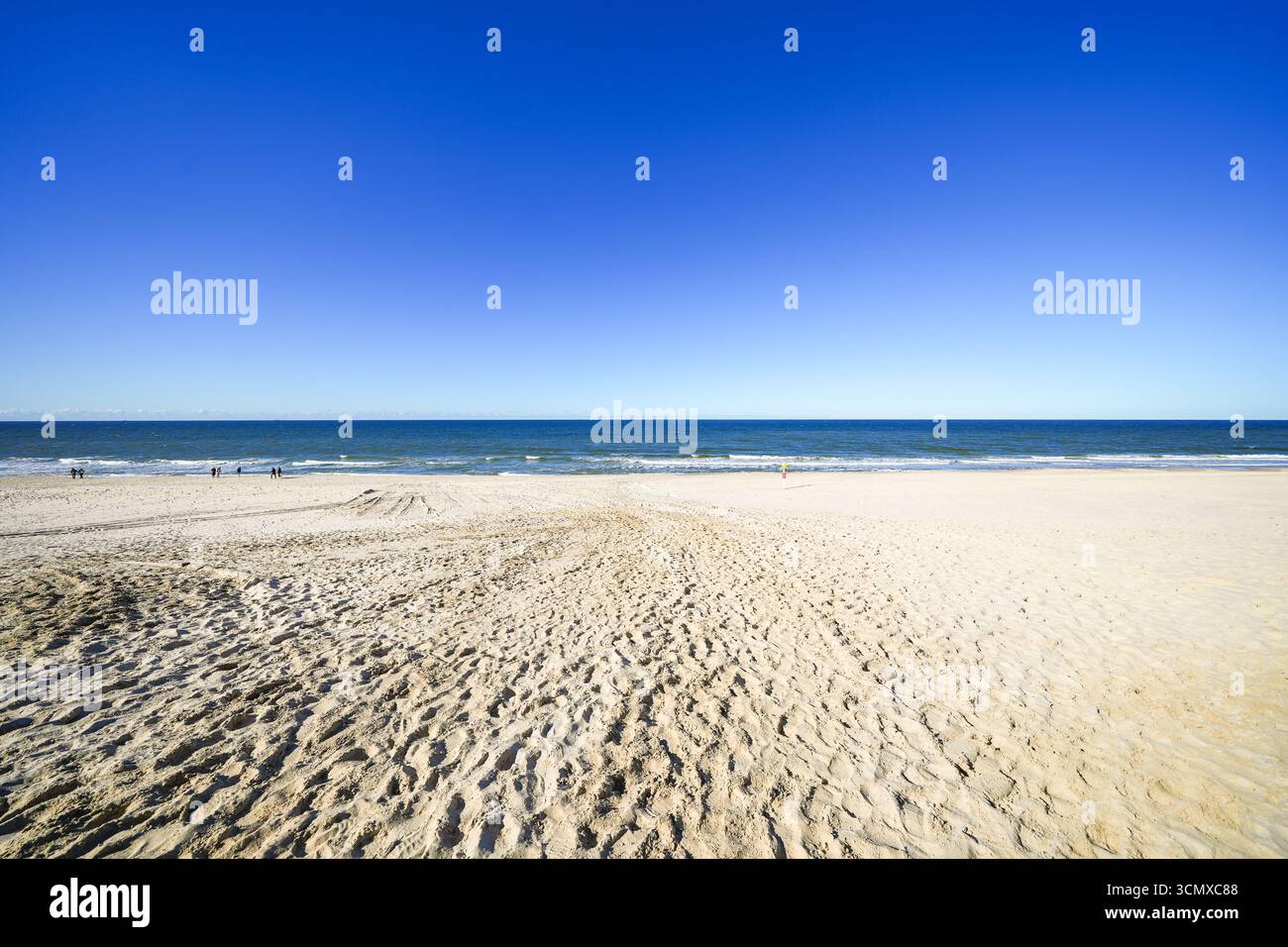 Paysage sur la plage entre Wenningstedt et Kampen sur l'île frisonne de Sylt. Vue sur la mer du Nord et la nature environnante. Banque D'Images