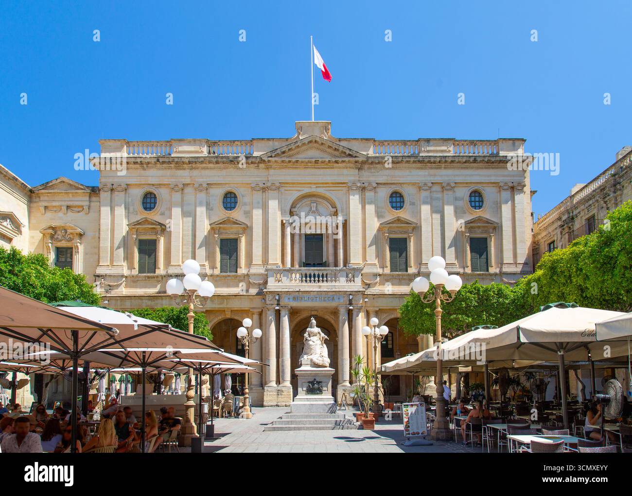 La Bibliothèque nationale de Malte à la Valette, Malte Banque D'Images