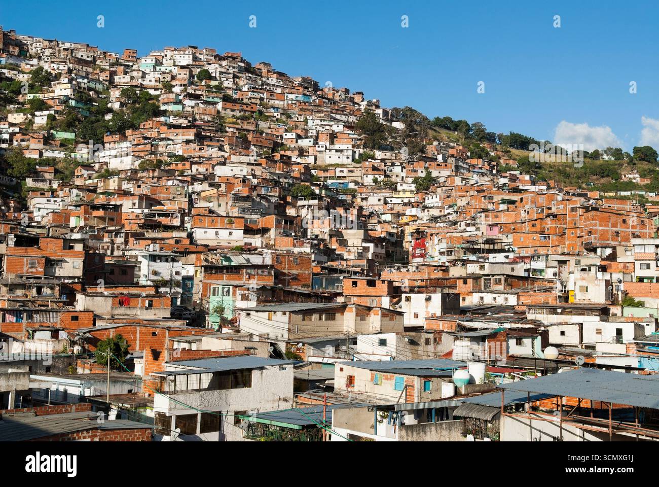 Bidonville (Barrios), Caracas, République bolivarienne du Venezuela, Amérique du Sud Banque D'Images