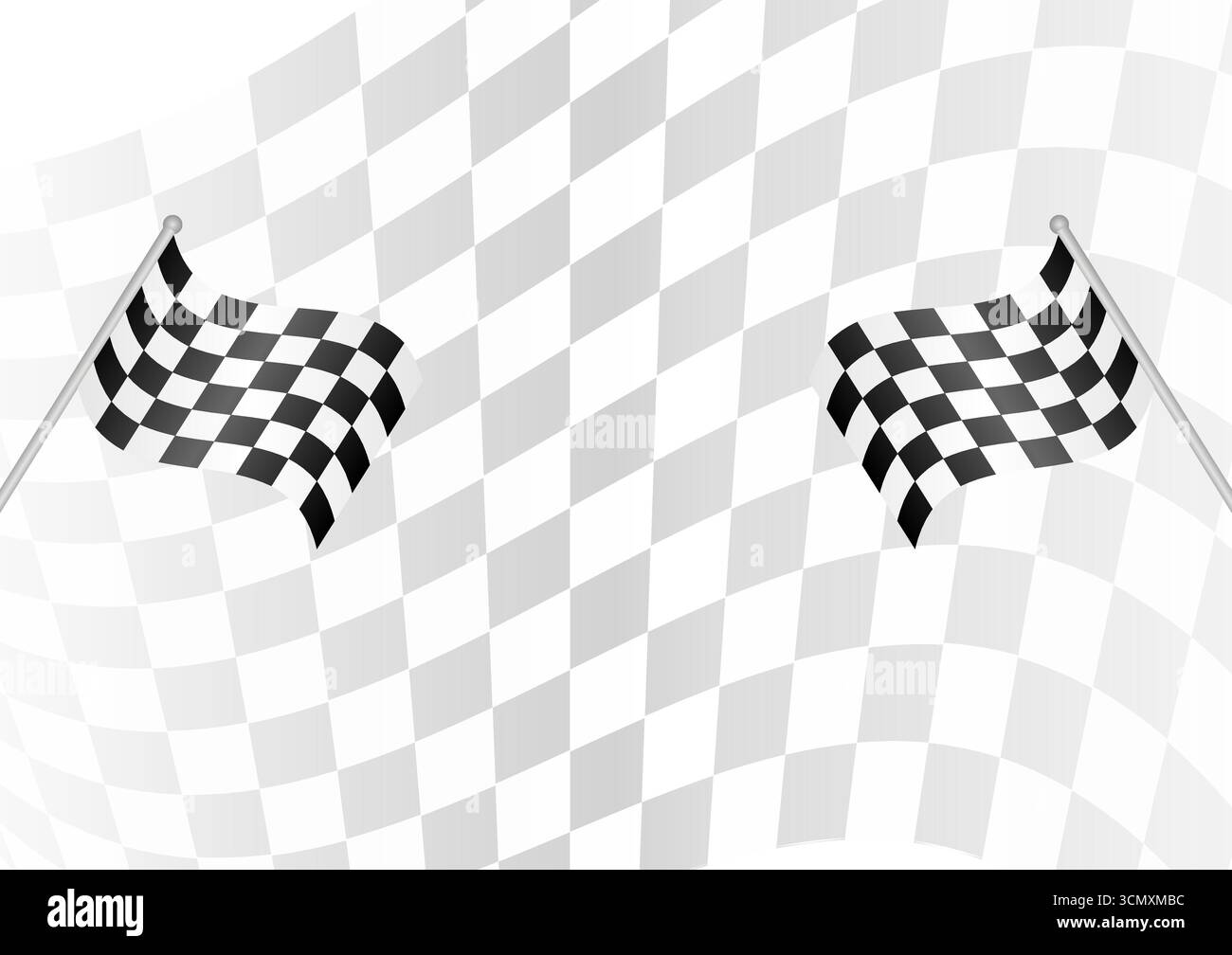 Fond de piste de course. Drapeau damier de course. Concept de course automobile. Illustration vectorielle. Illustration de Vecteur