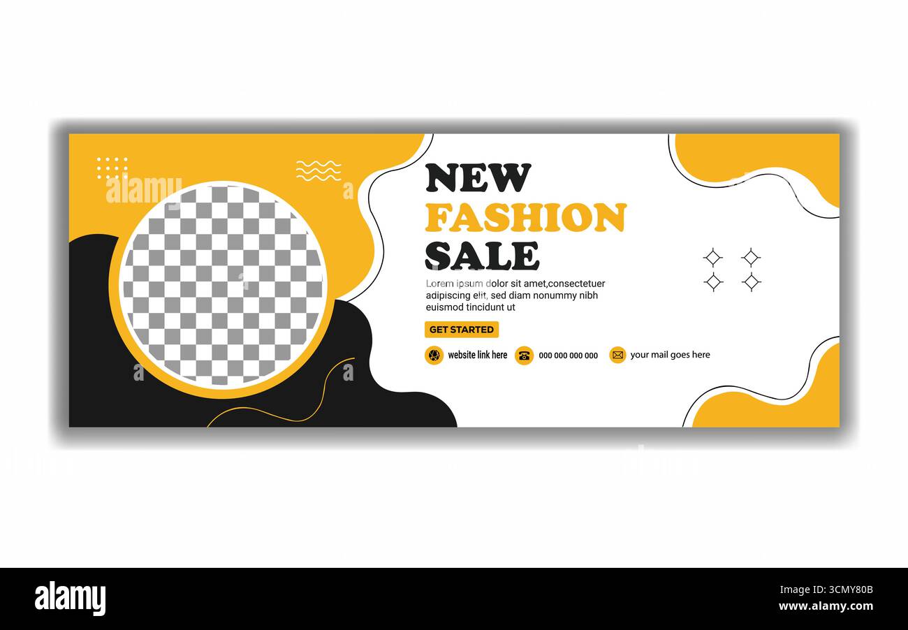 Modern Fashion Collection offre couverture de médias sociaux élégante vente illustration vectorielle Illustration de Vecteur