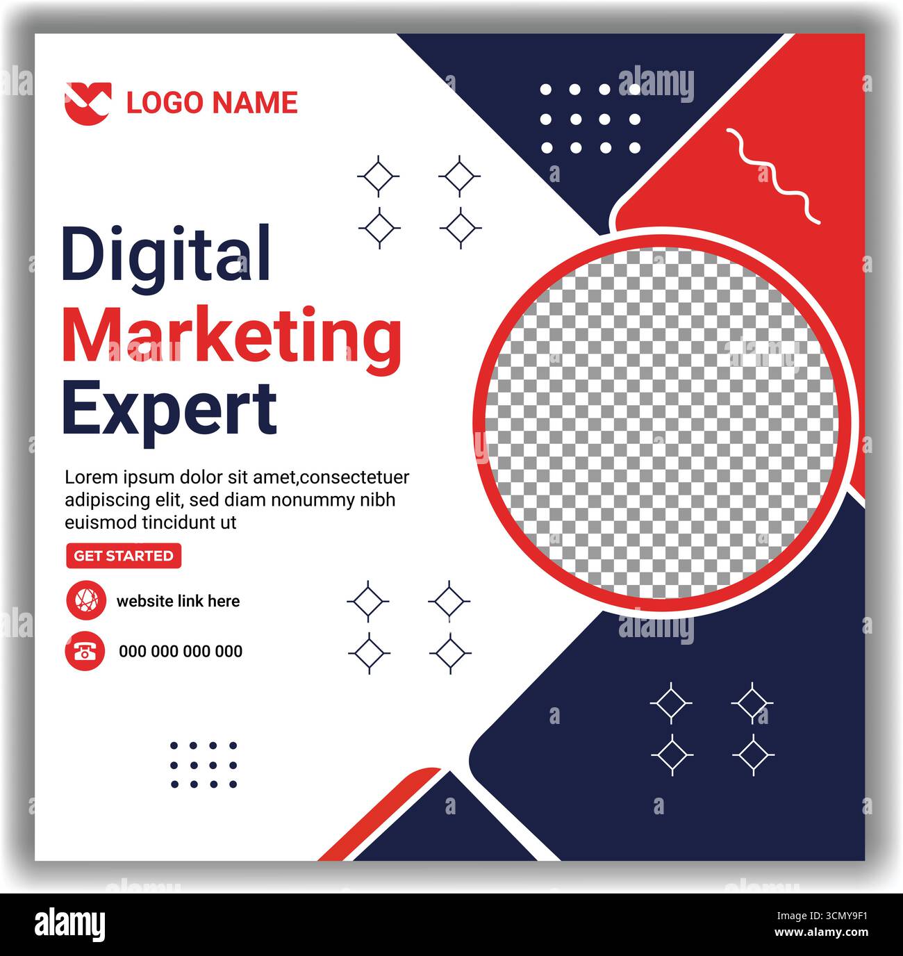 Modern Marketing Agency Webinar Flyer Editable Business promotion Banner Vector illustration Design Illustration de Vecteur