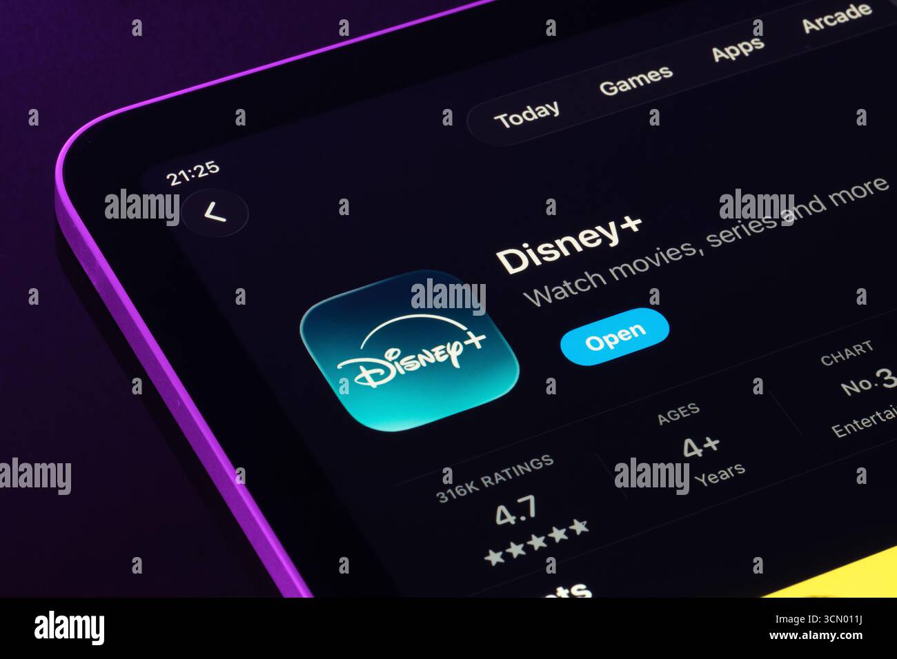 Application Disney plus Banque D'Images