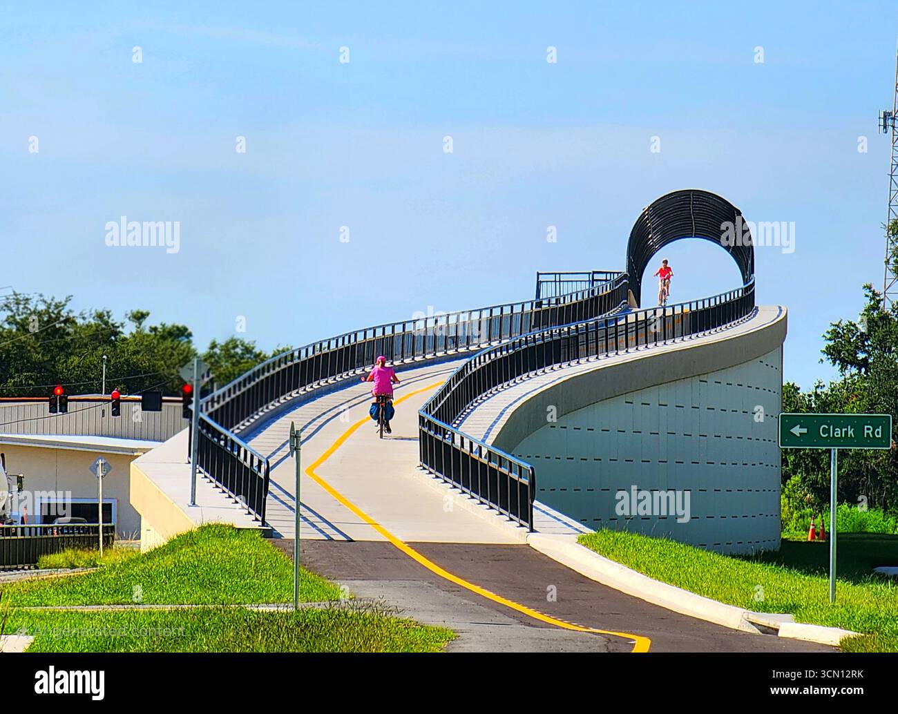 Le Legacy Trail à Sarasota, en Floride, est un sentier de loisirs pavé de 18,5 km qui s'étend de Venise à Sarasota. a l'origine une ligne de chemin de fer et moi Banque D'Images
