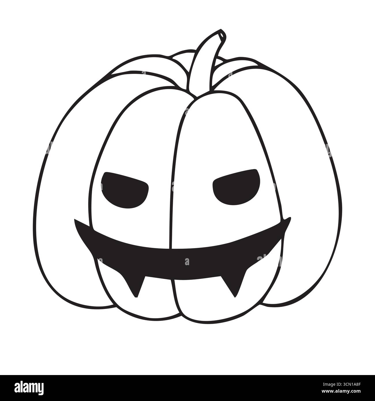 Doodle vectoriel dessiné à la main d'une citrouille d'Halloween Illustration de Vecteur