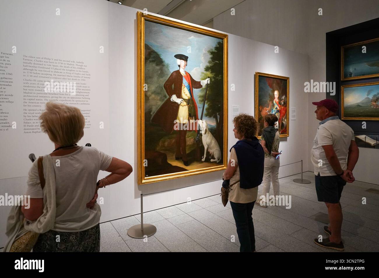 Portrait de Charles de Bourbon en robe de chasse est une huile sur toile peinte par Antonio Sebastiani, probablement produite dans les années 1730 Banque D'Images