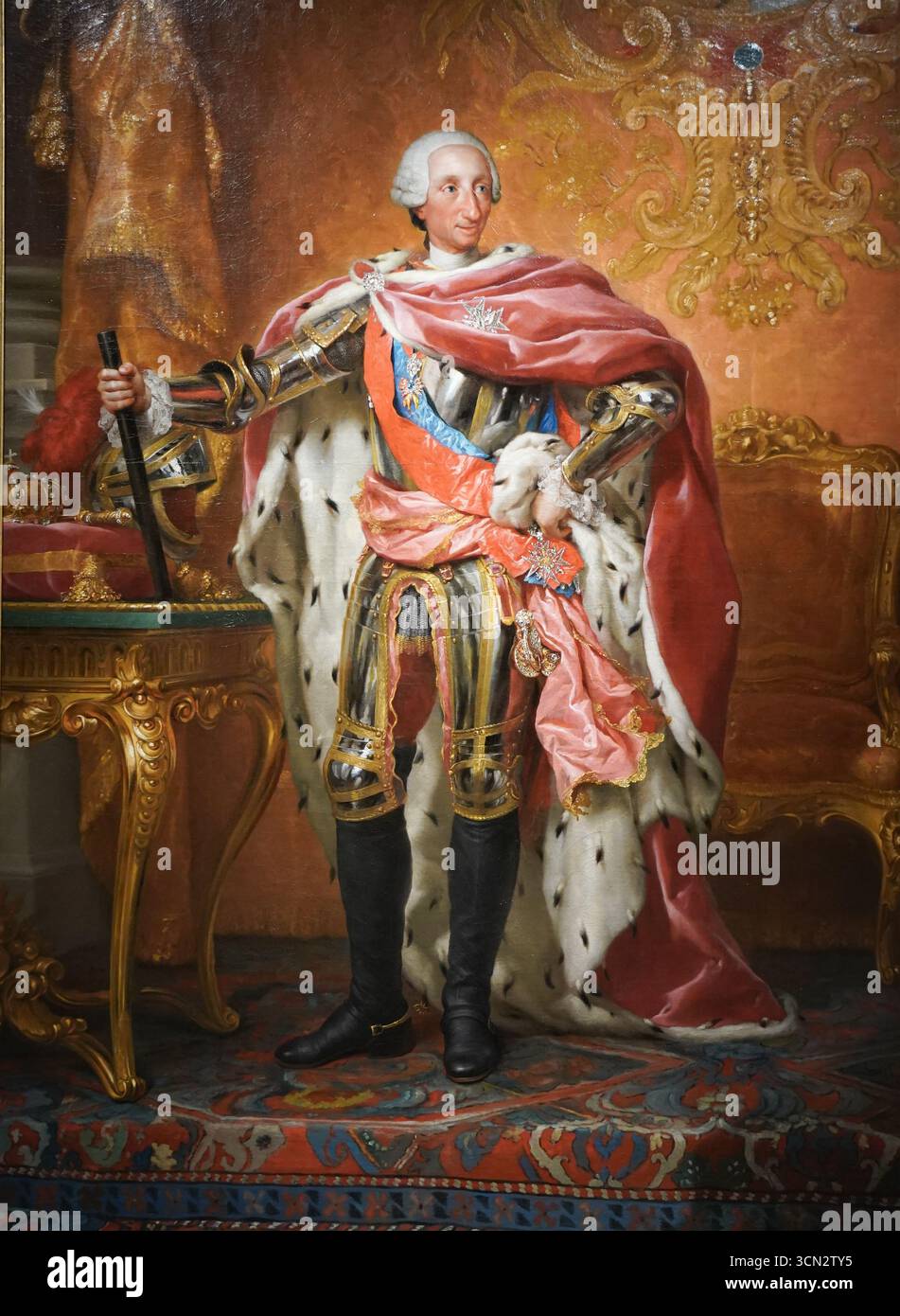Portrait du roi Charles III d'Espagne par Anton Raphael Mengs Banque D'Images