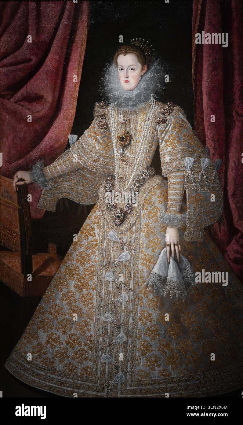 Portrait de Marguerite d'Autriche, reine d'Espagne. Elle était l'épouse du roi Philippe III d'Espagne Banque D'Images