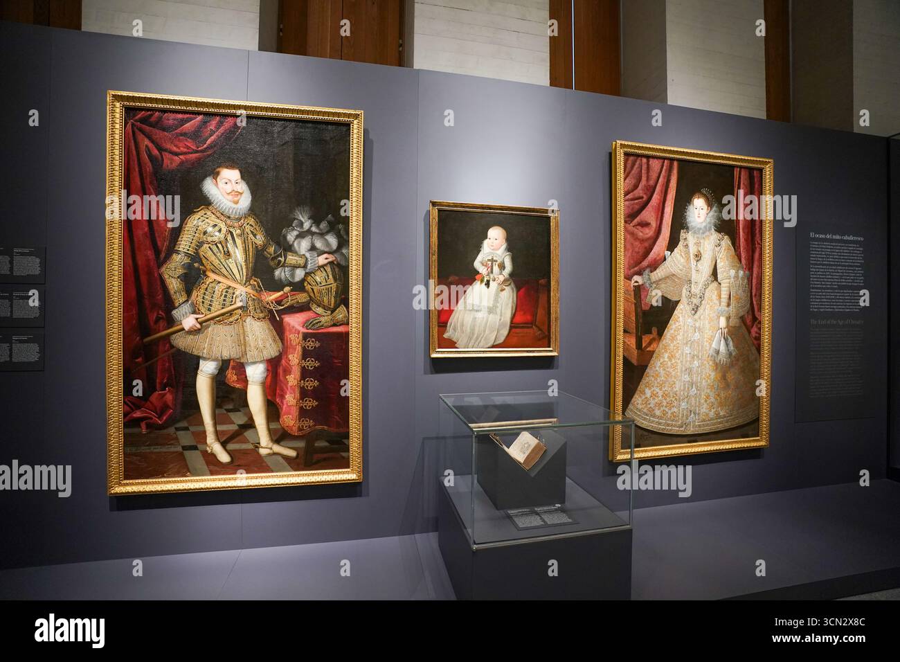Portraits de Philippe III d'Espagne, Marguerite d'Autriche et Infante Anna Mauricie d'Autriche à la Galeria de la Colecciones Reales à Madrid, Espagne Banque D'Images