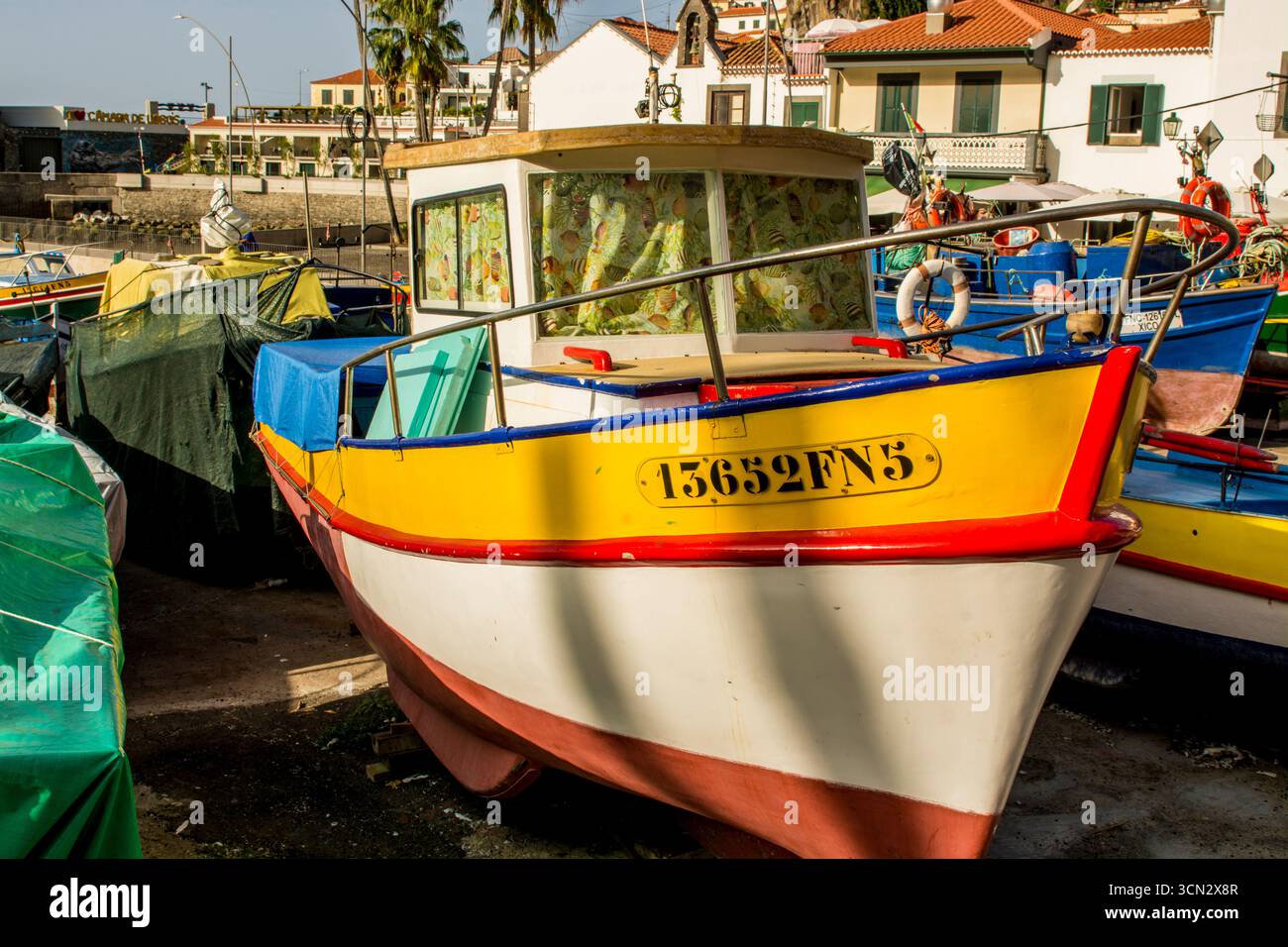 Village de pêcheurs de Camara de Lobos, Maderia, Portugal. Banque D'Images
