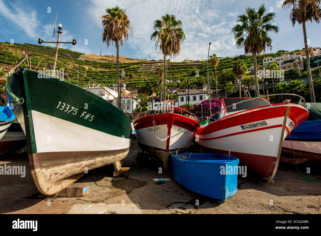 Village de pêcheurs de Camara de Lobos, Maderia, Portugal. Banque D'Images