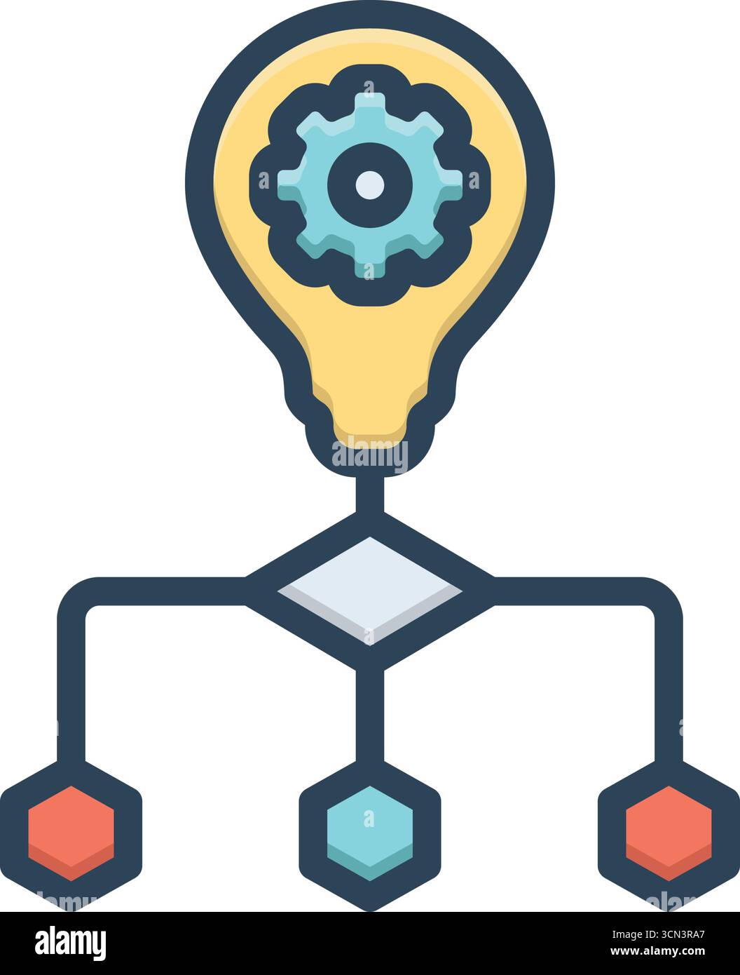 Icône de l'algorithme, organigramme Illustration de Vecteur