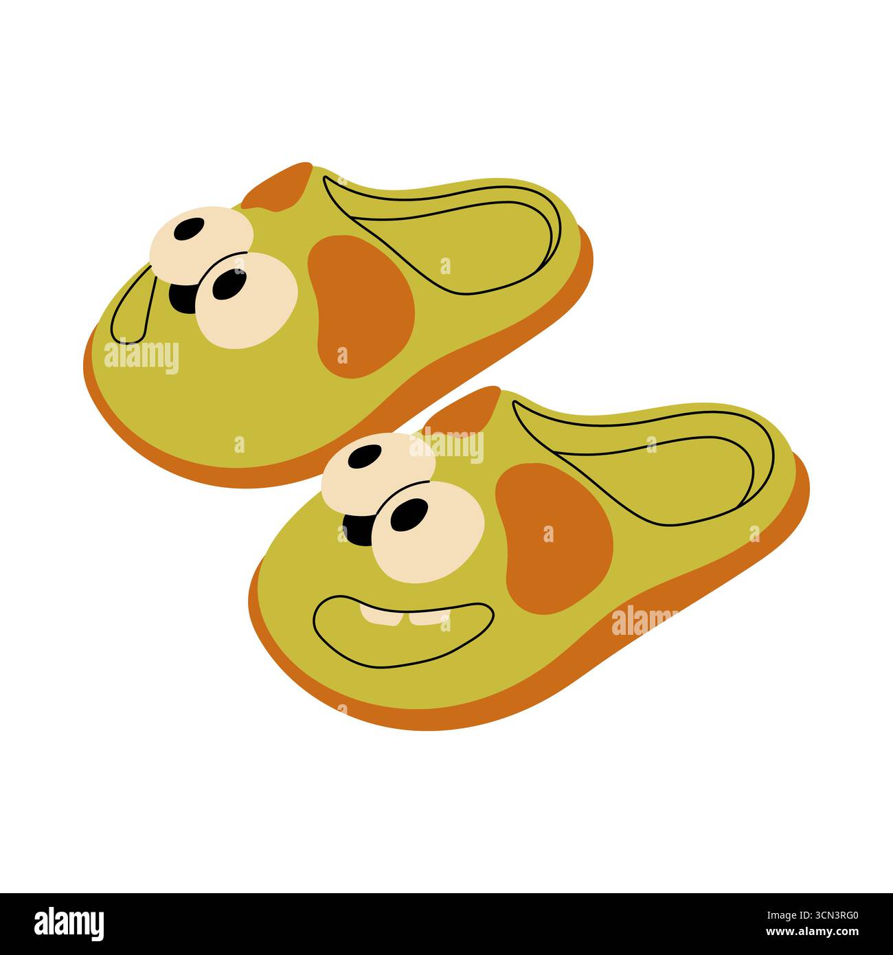 Sandales de plage d'été colorées pour femmes et enfants dans un style dessiné à la main Illustration de Vecteur