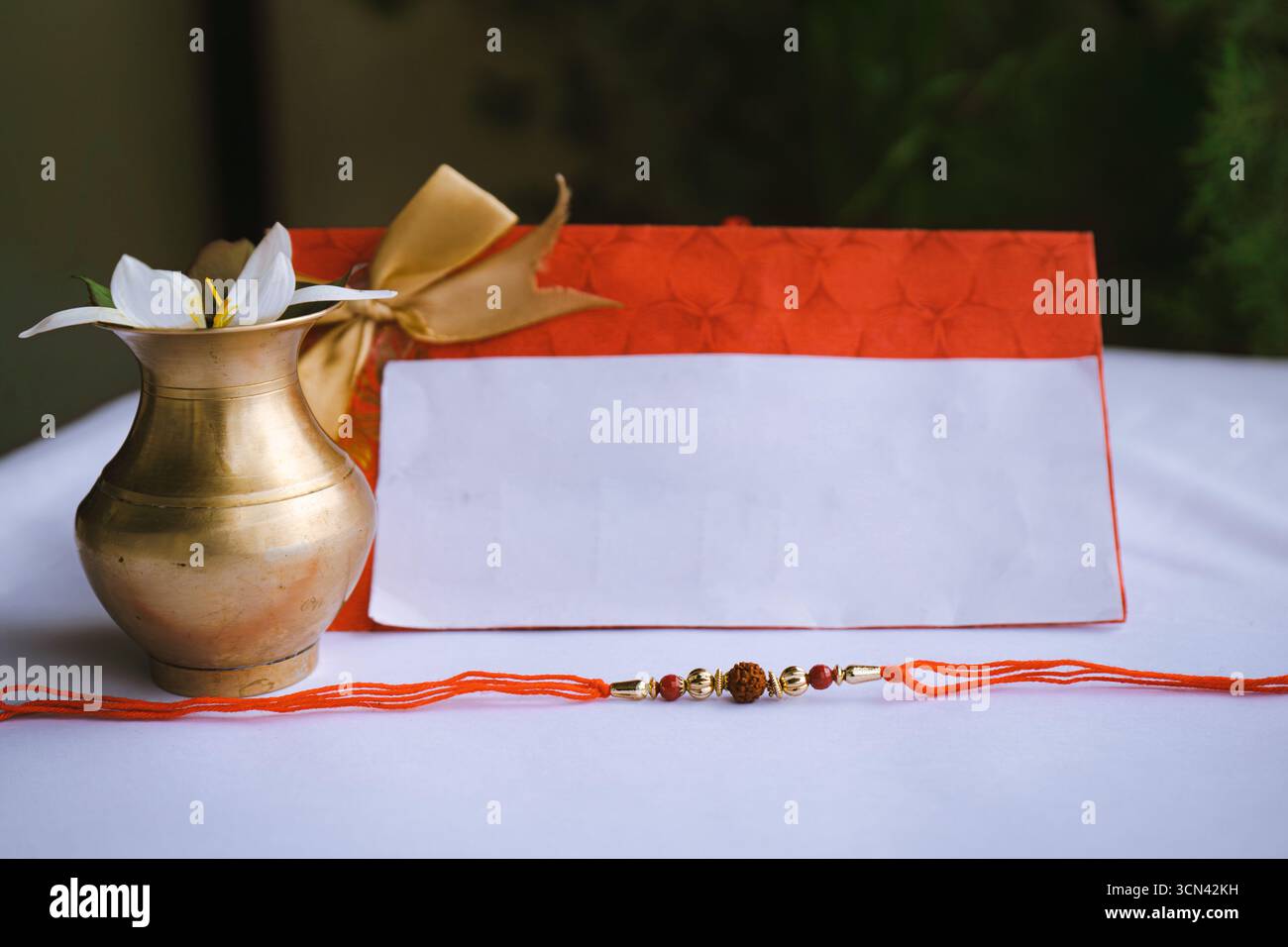 Joyeuse célébration de Raksha Bandhan avec frère et sœur échangeant rakhi, bonbons et cadeaux Banque D'Images Joyeuse célébration de Raksha Bandhan avec frère et sœur échangeant rakhi, bonbons et cadeaux Banque D'Images