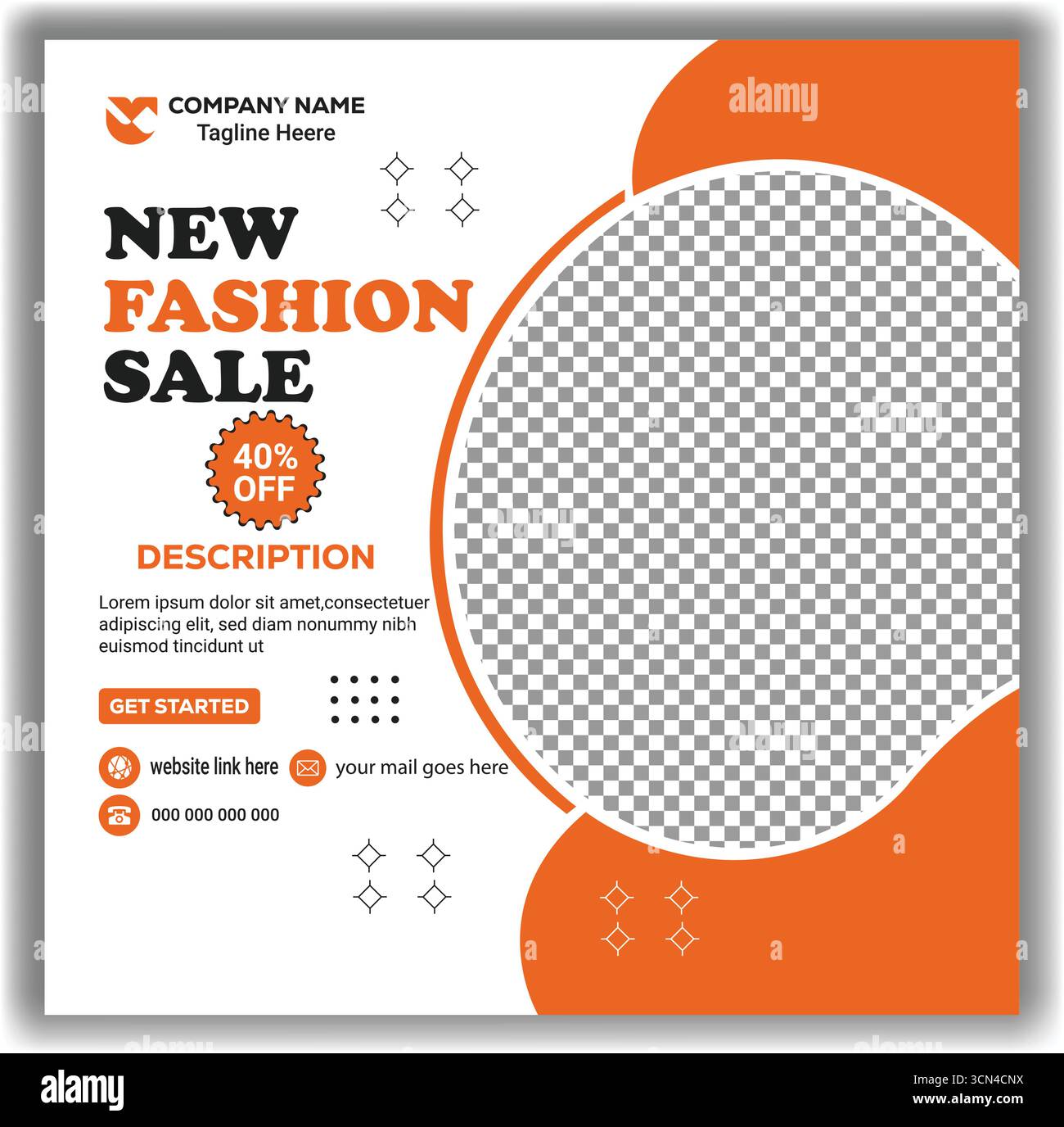 Tendance vente de mode Story Post Layout Creative Instagram Banner Vector illustration Design Illustration de Vecteur