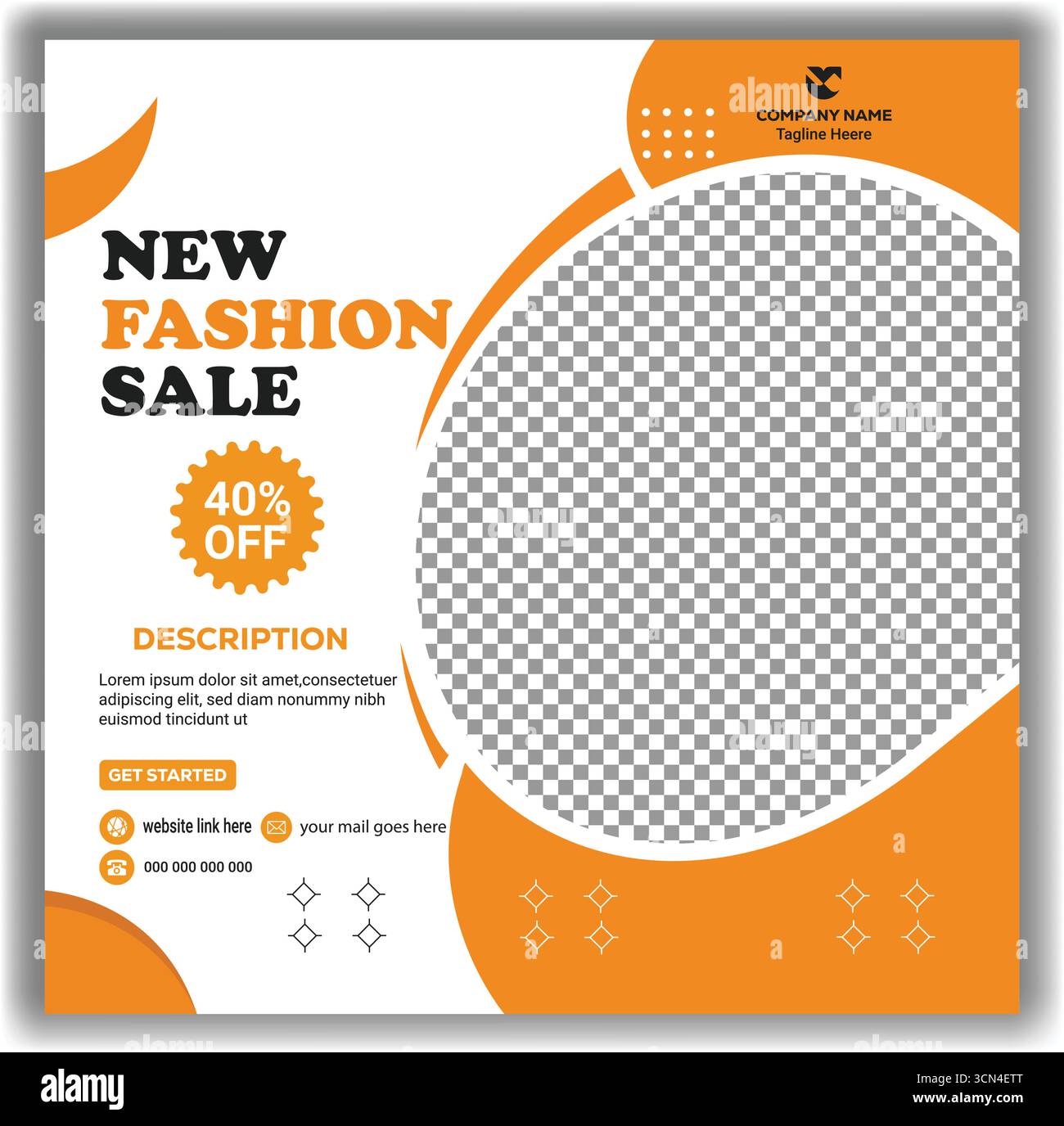 Creative Clothing Store Instagram Story Post Modern Fashion promotion Banner Vector illustration Design Illustration de Vecteur