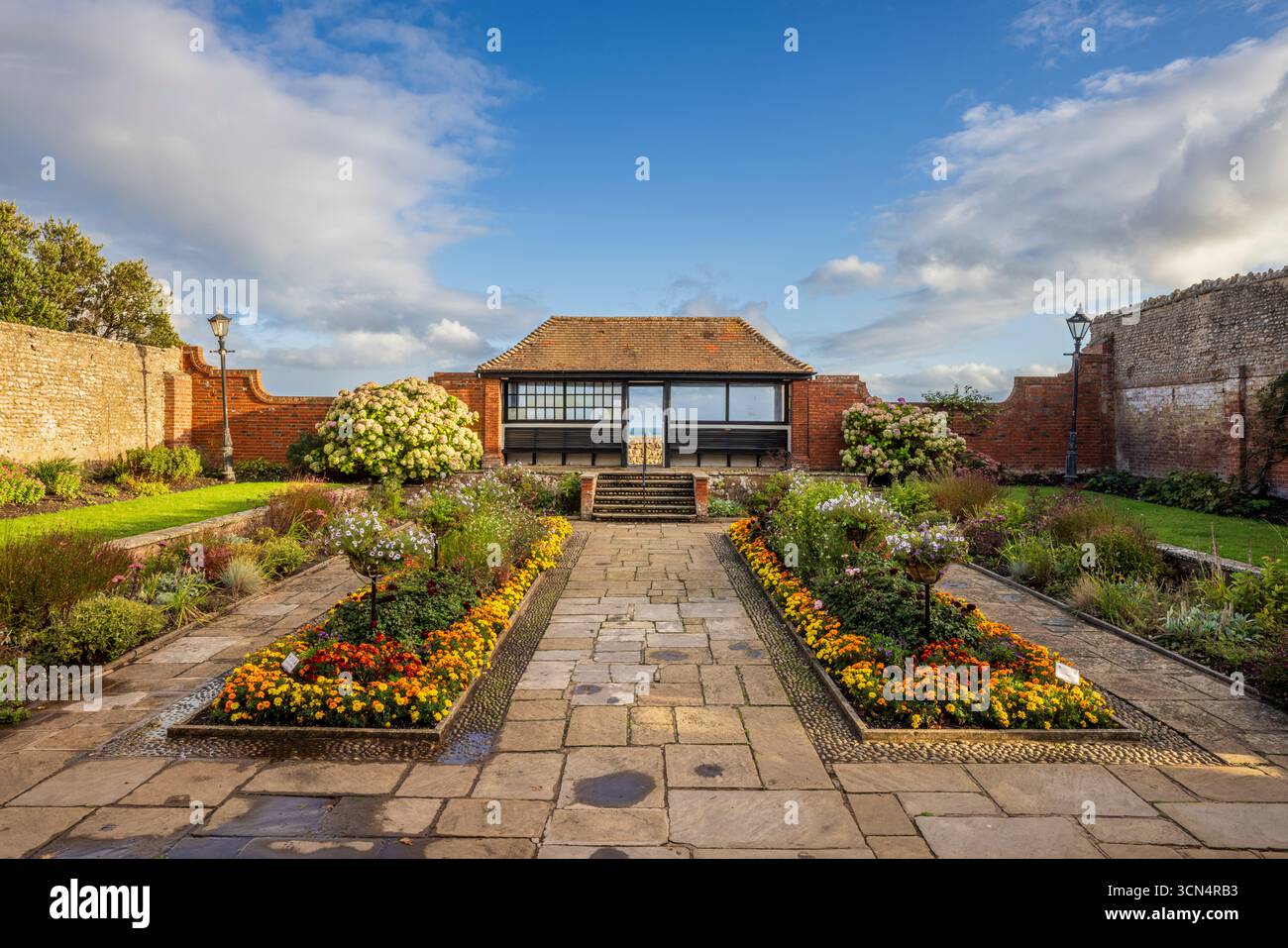 The Sunken Garden à Connaught Gardens, Sidmouth, East Devon Banque D'Images
